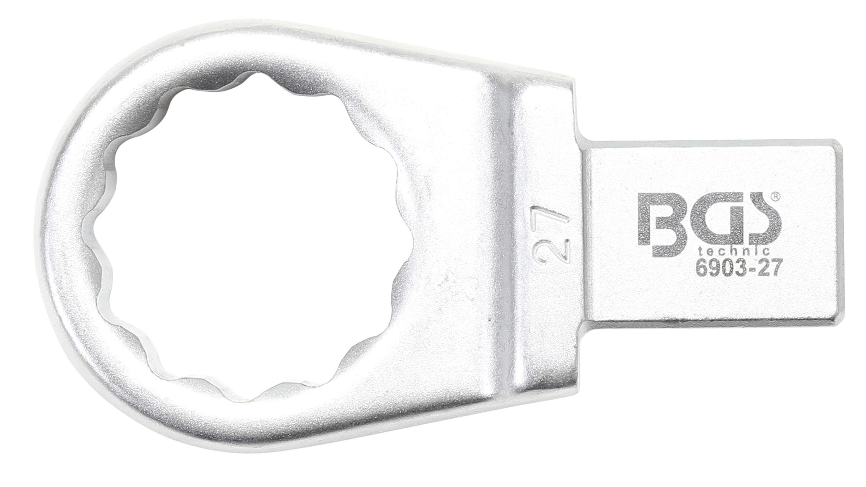 BGS technic Ausstechform Einsteck-Ringschlüssel, 27 mm, Aufnahme 14 x 18 mm