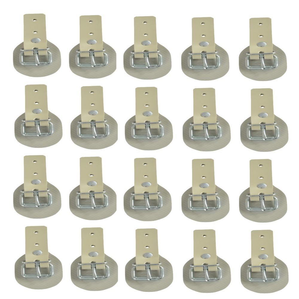 Miederhoff Anhänger 20x Schnallkappe mit Rollschnalle und Scheuerunterlage, beige, Vers. 1