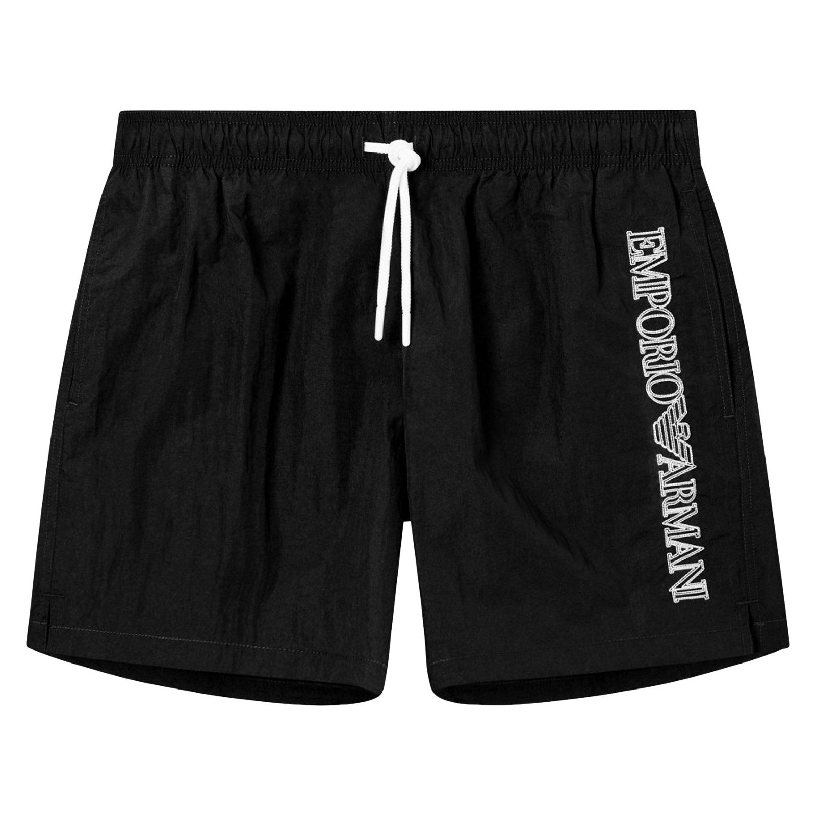 Emporio Armani Badeshorts Boxer Beachwear mit vertikaler Logo-Stickerei
