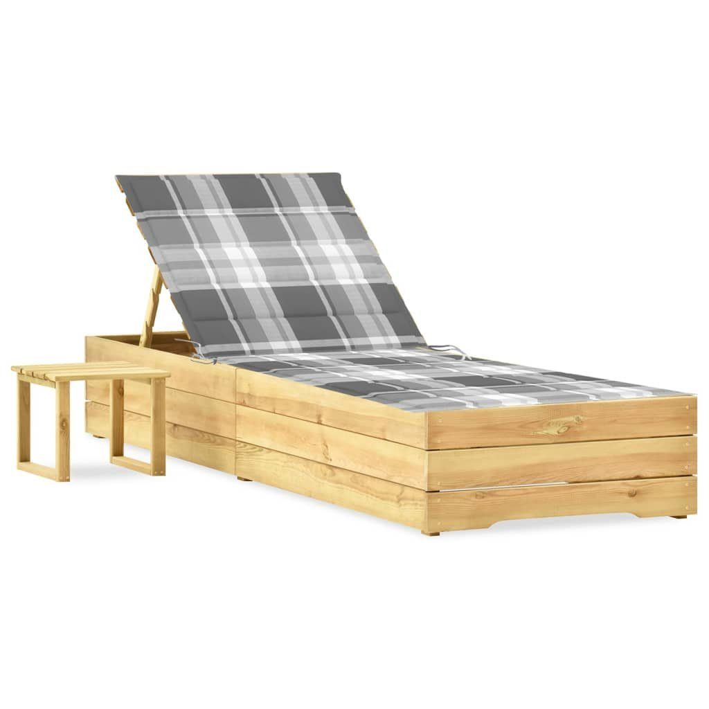 vidaXL Gartenliege Garten-Sonnenliege mit Tisch und günstig online kaufen