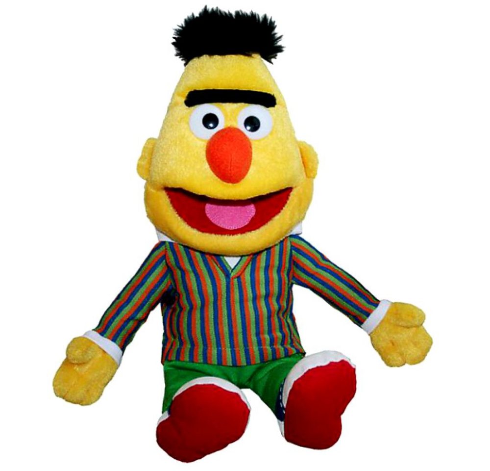Sesamstrasse Handpuppe Bert Hand-Puppe Sesamstrasse 35 cm Plüsch-Figur Kuschel-Tier
