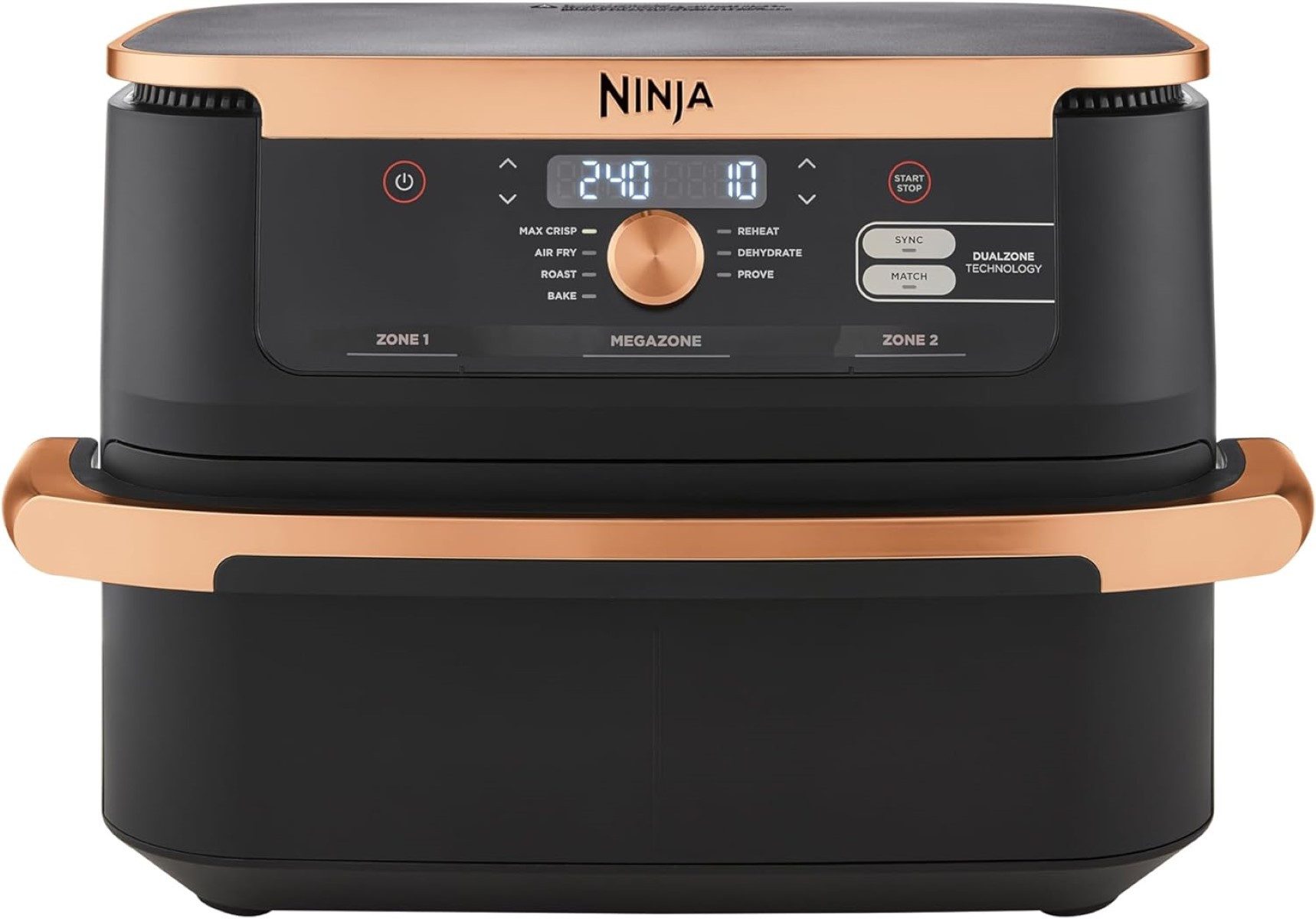 NINJA Heißluftfritteuse Foodi FlexDrawer AF500EUCP 7-in-1 Dual Zone, 2470 W