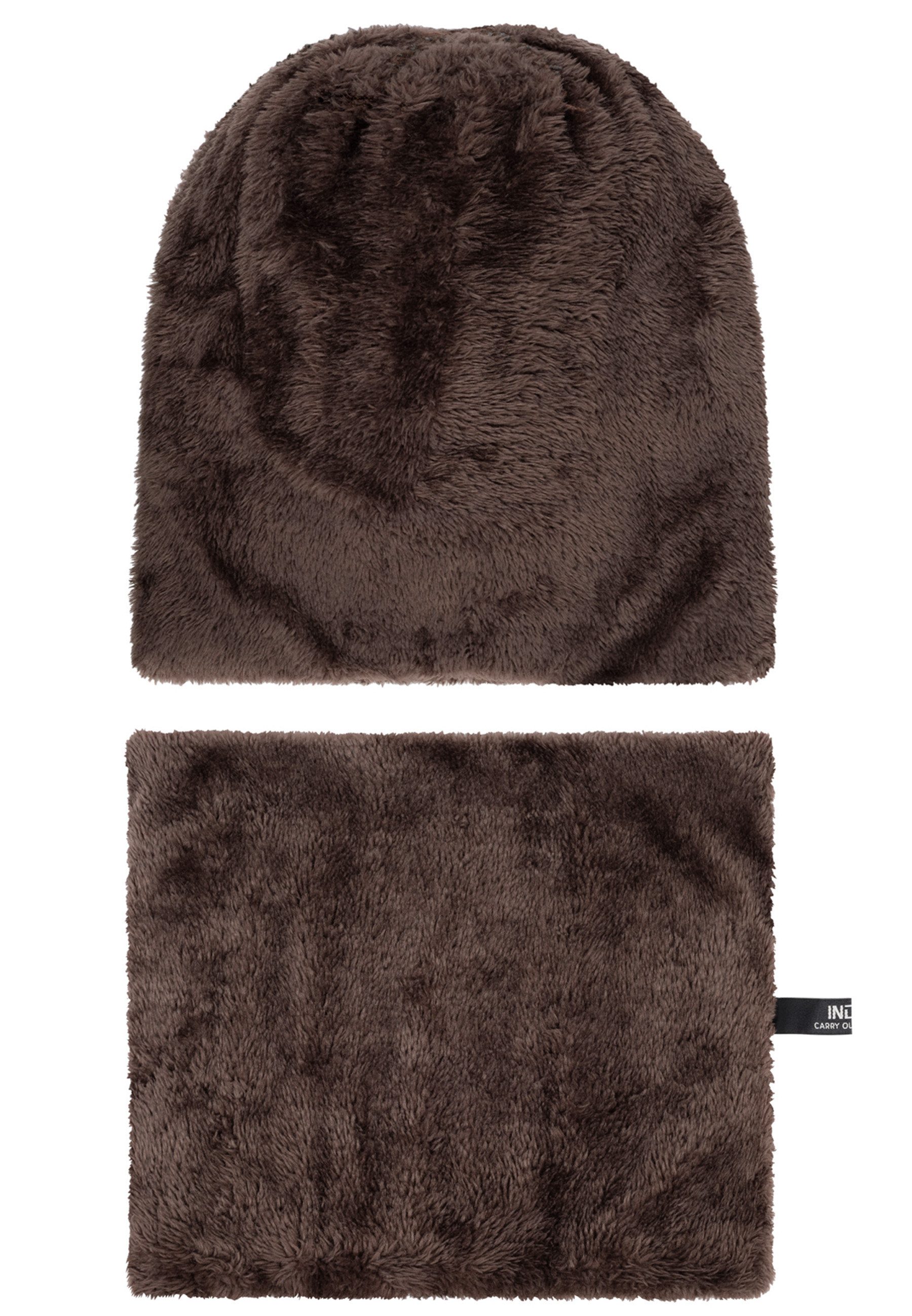 Indicode Strickmütze Herren Siracusa Strickmütze Herrenmütze Set (2-St) Set aus Mütze & Schal