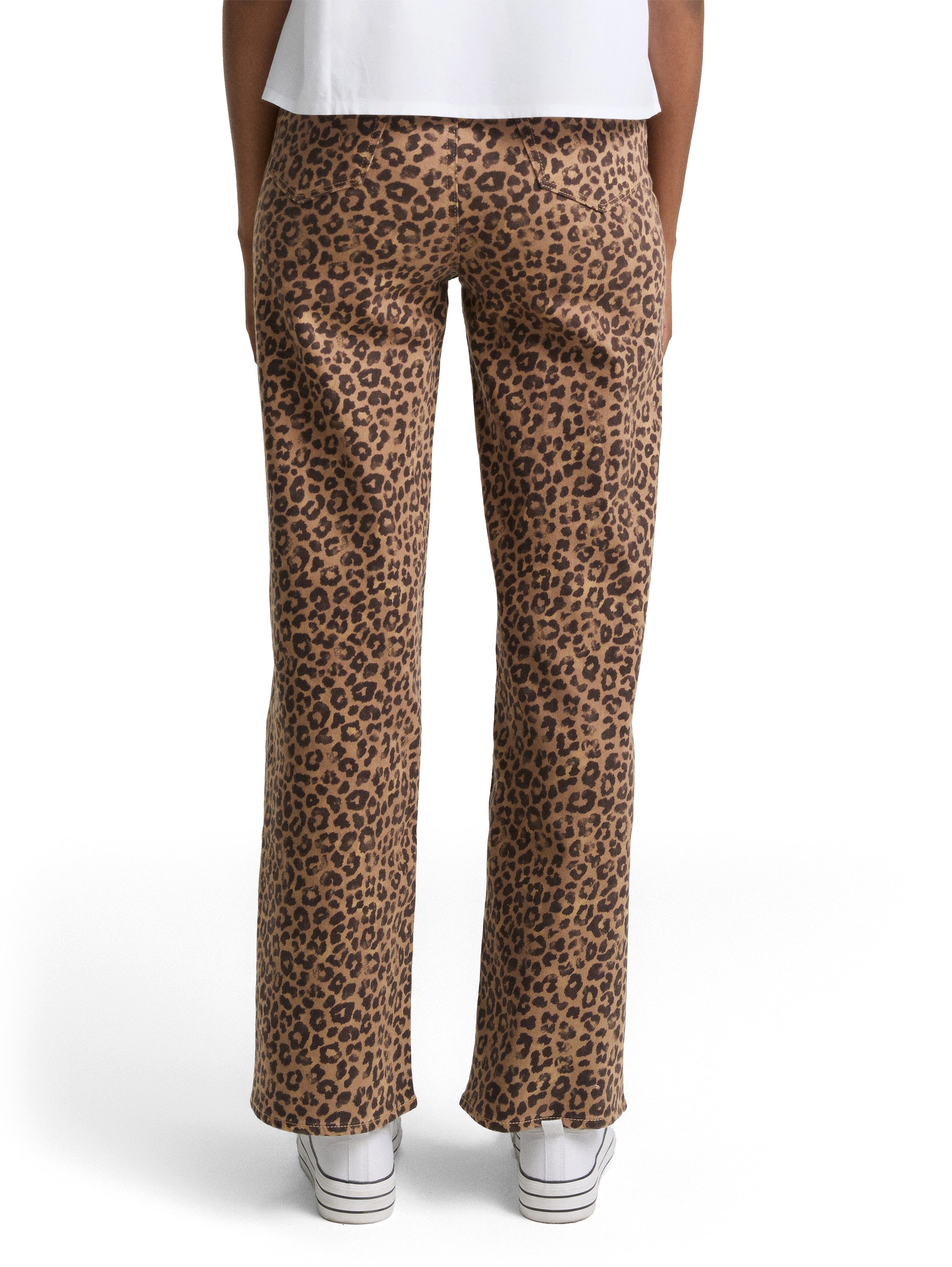 TOM TAILOR Denim Weite Jeans mit Leo Print günstig online kaufen