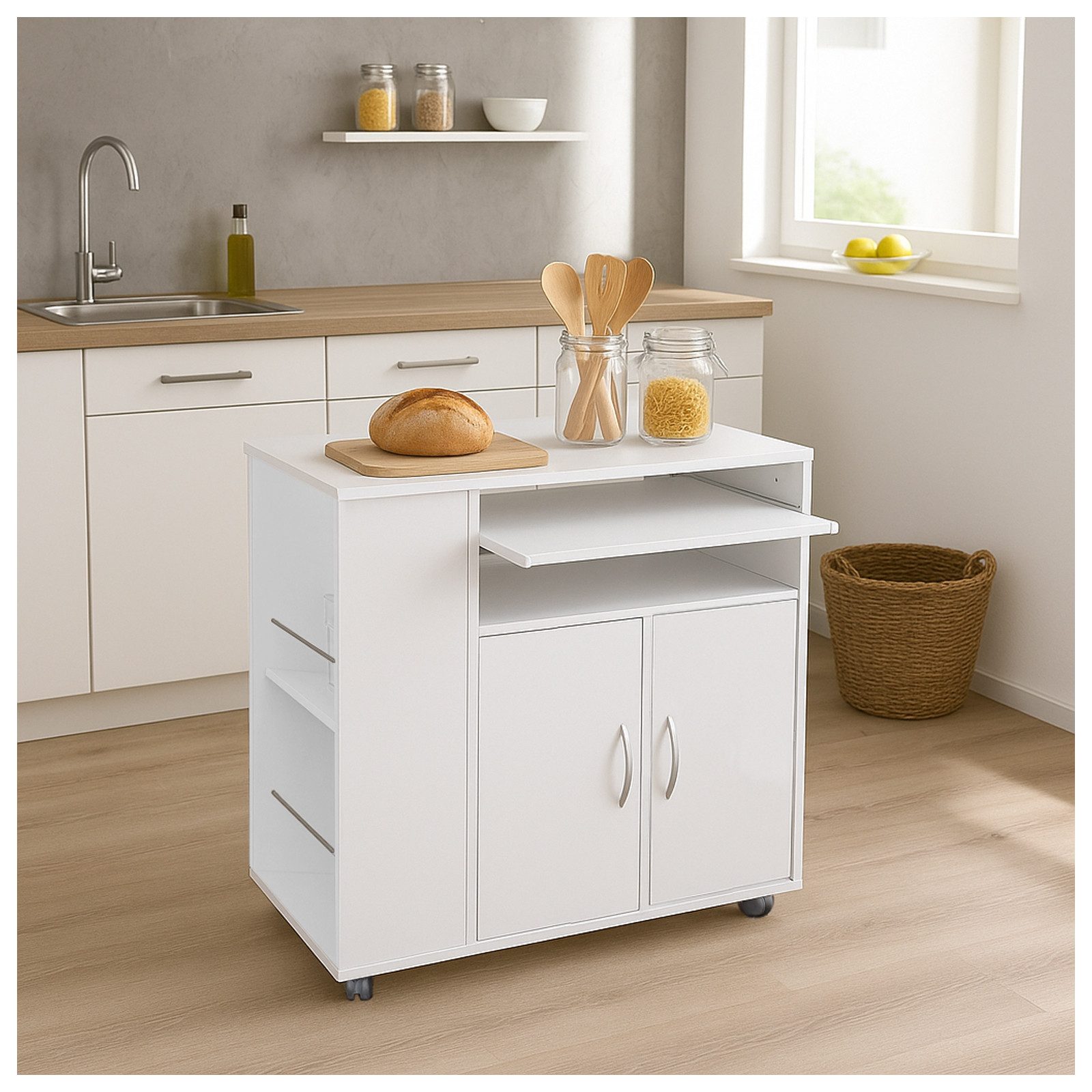 HTI-Living Hochschrank Küchenschrank Thekla Weiß (Stück, günstig online kaufen
