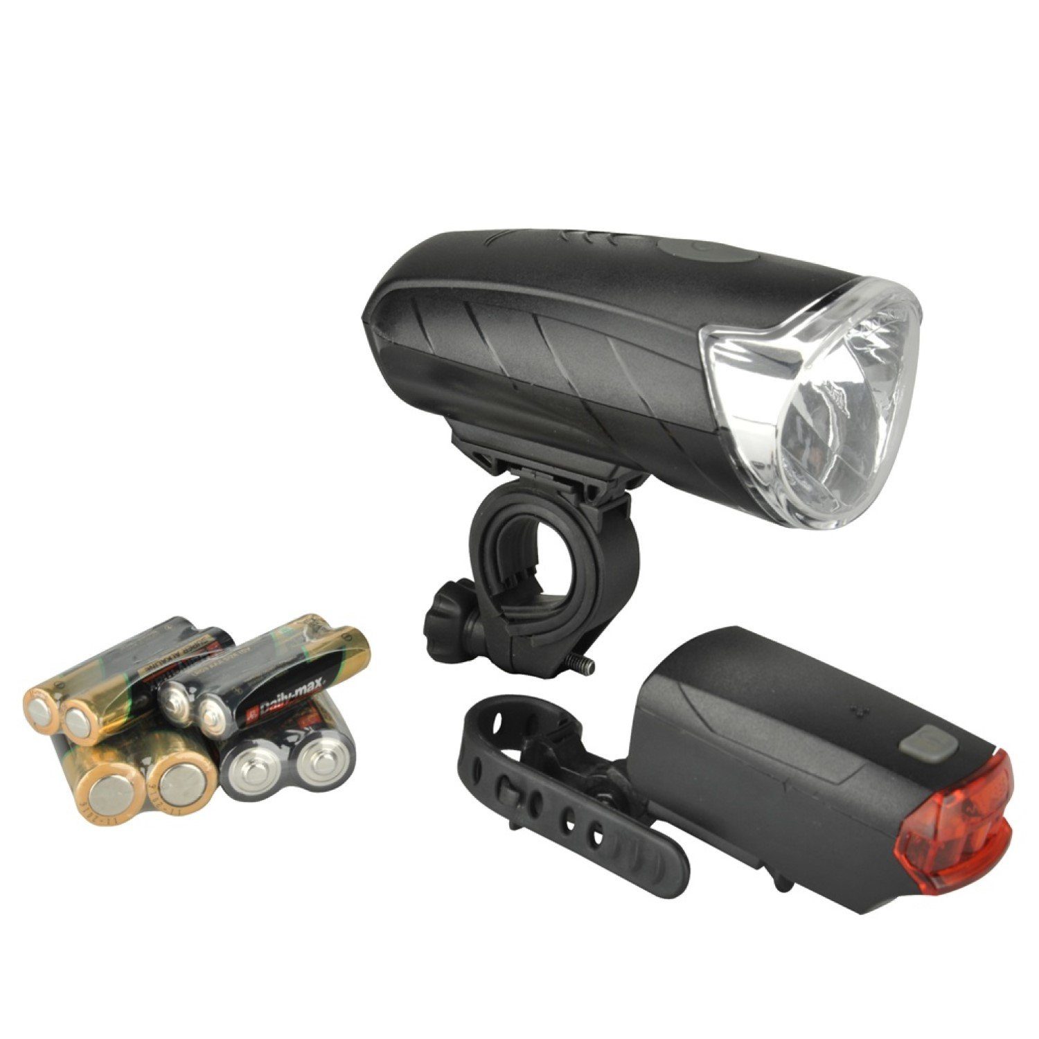 fischer Fahrrad-Frontlicht LED Fahrrad Beleuchtung Set 50 / 25 / 10 Lux,  Universal Fahrrad-Lampe, StVZO zugelassen, Fahrrad-Licht Lampen-Set, auch  für E-Bike geeignet