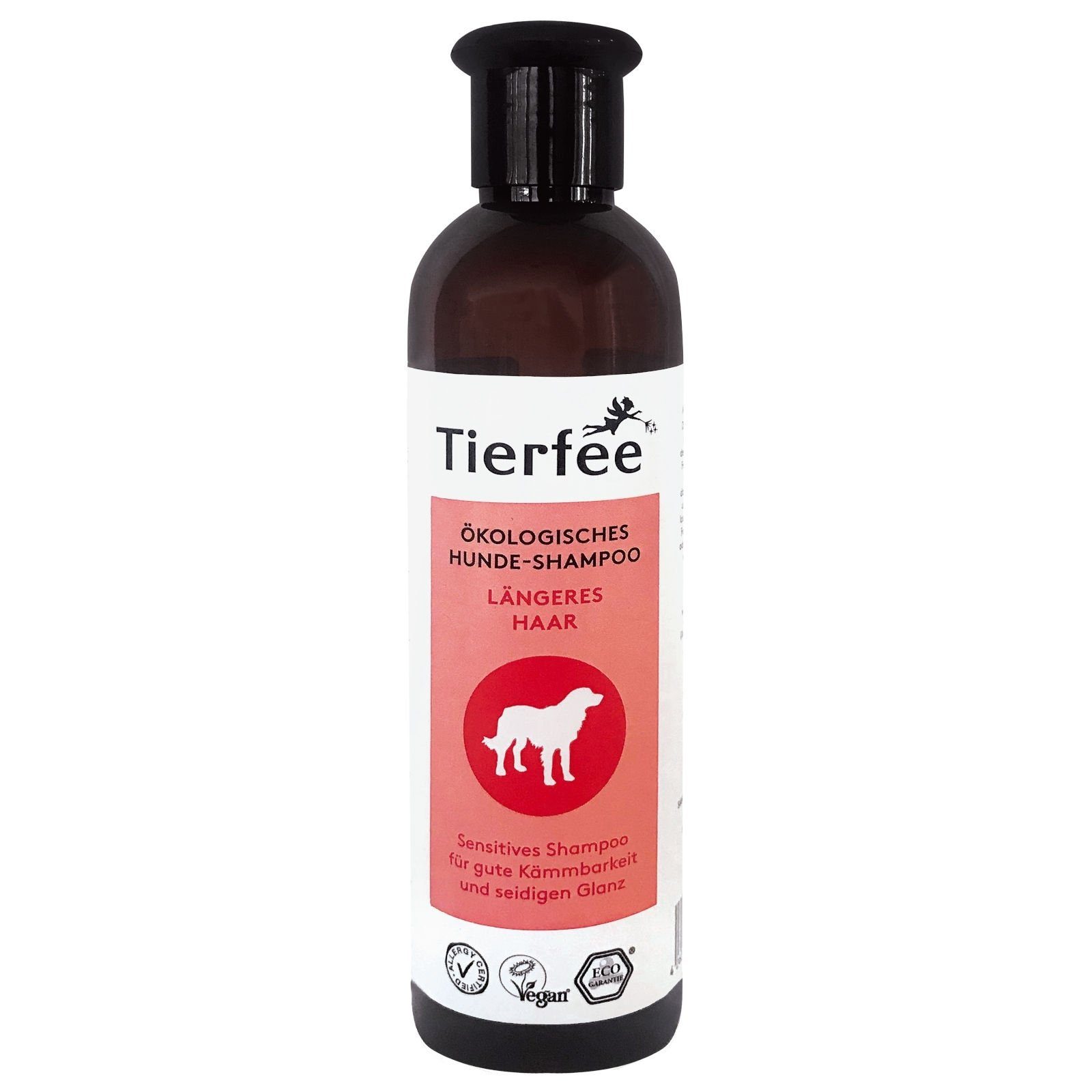 Tiershampoo Tierfee Ökologisches Hunde-Shampoo für längeres Haar - 250 ml