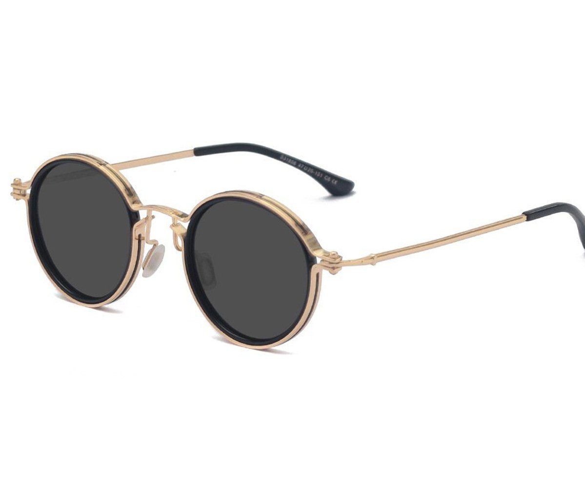 Housruse Sonnenbrille »Runde Sonnenbrille Herren Retro Vintage  polarisierter Metallrahmen« (Sonnenbrille Damen)