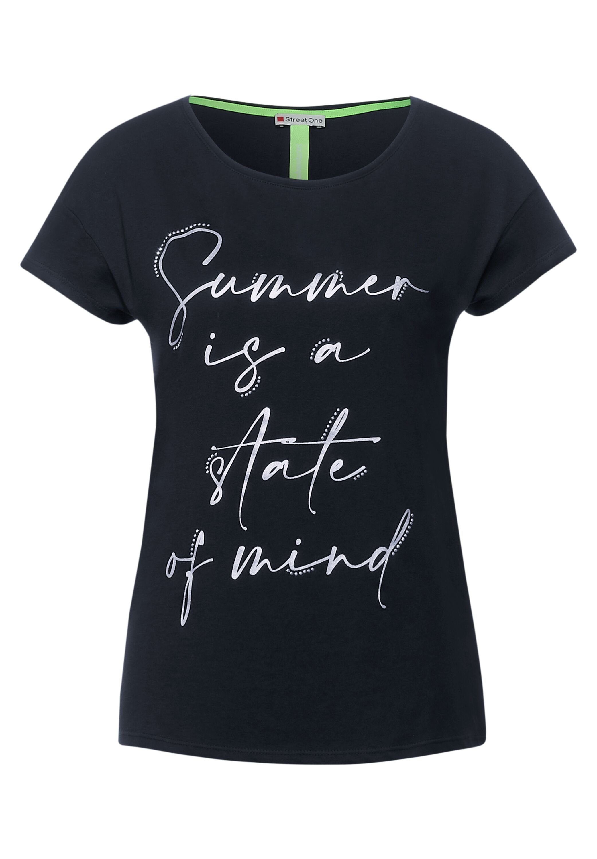 Wording-Print dark STREET T-Shirt mit ONE blue