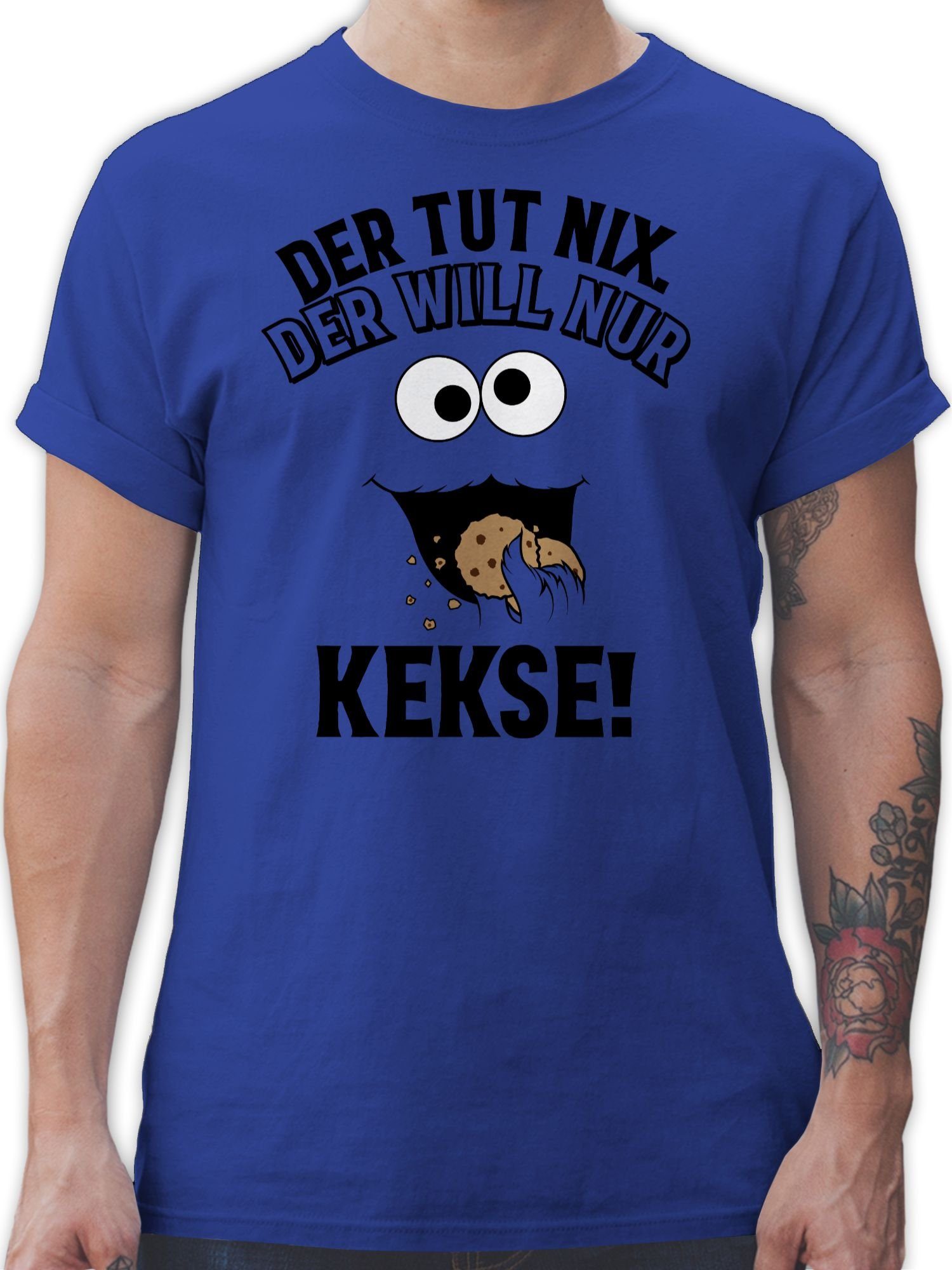 Shirtracer T-Shirt Der tut nix, der will nur Kekse Karneval Outfit 1 Royalblau | T-Shirts