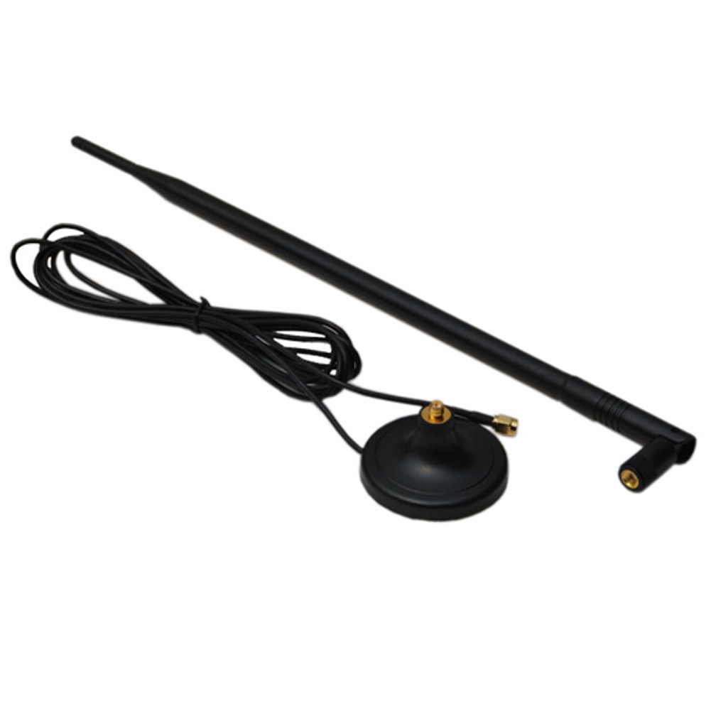 O01 18dB WLAN Antenne Set Signalverstärker Verlängerungskabel Standfuß Netzwerkkabel