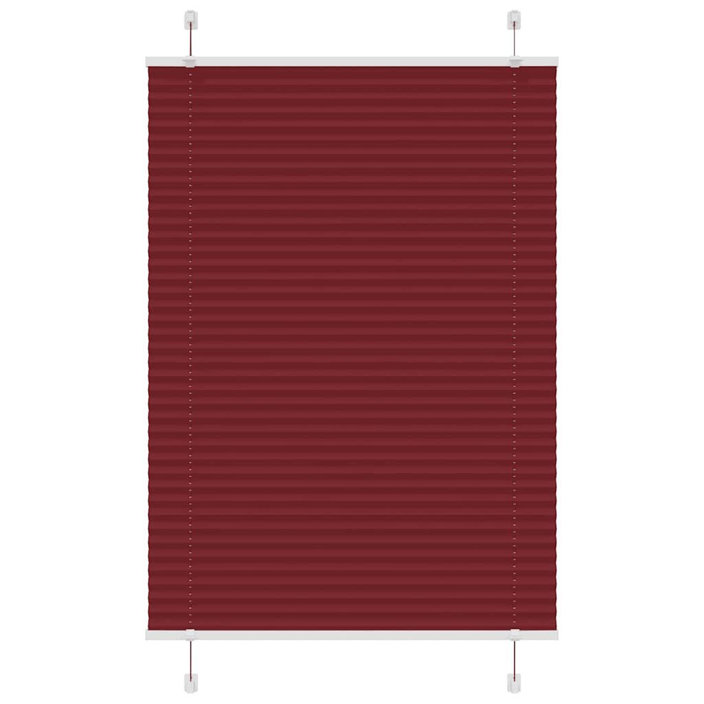 vidaXL Jalousie Plissee Bordeauxrot 100x100 cm Stoffbreite 99,4 cm Polyester