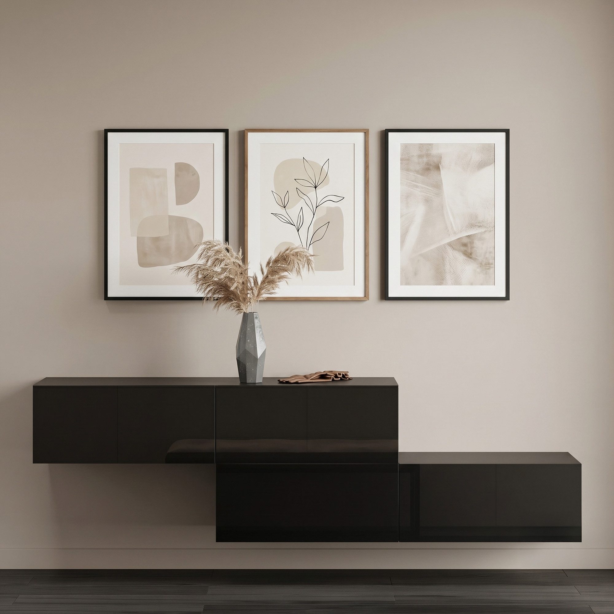 Planetmöbel Garderobenschrank Kompaktgarderobe Wandschrank 280 cm (schmaler Flurschrank mit Stauraum, 2-St., Flurgarderobe mit Soft-Open Funktion) Flurkommode vielseitig kombinierbar, 2x 140 cm