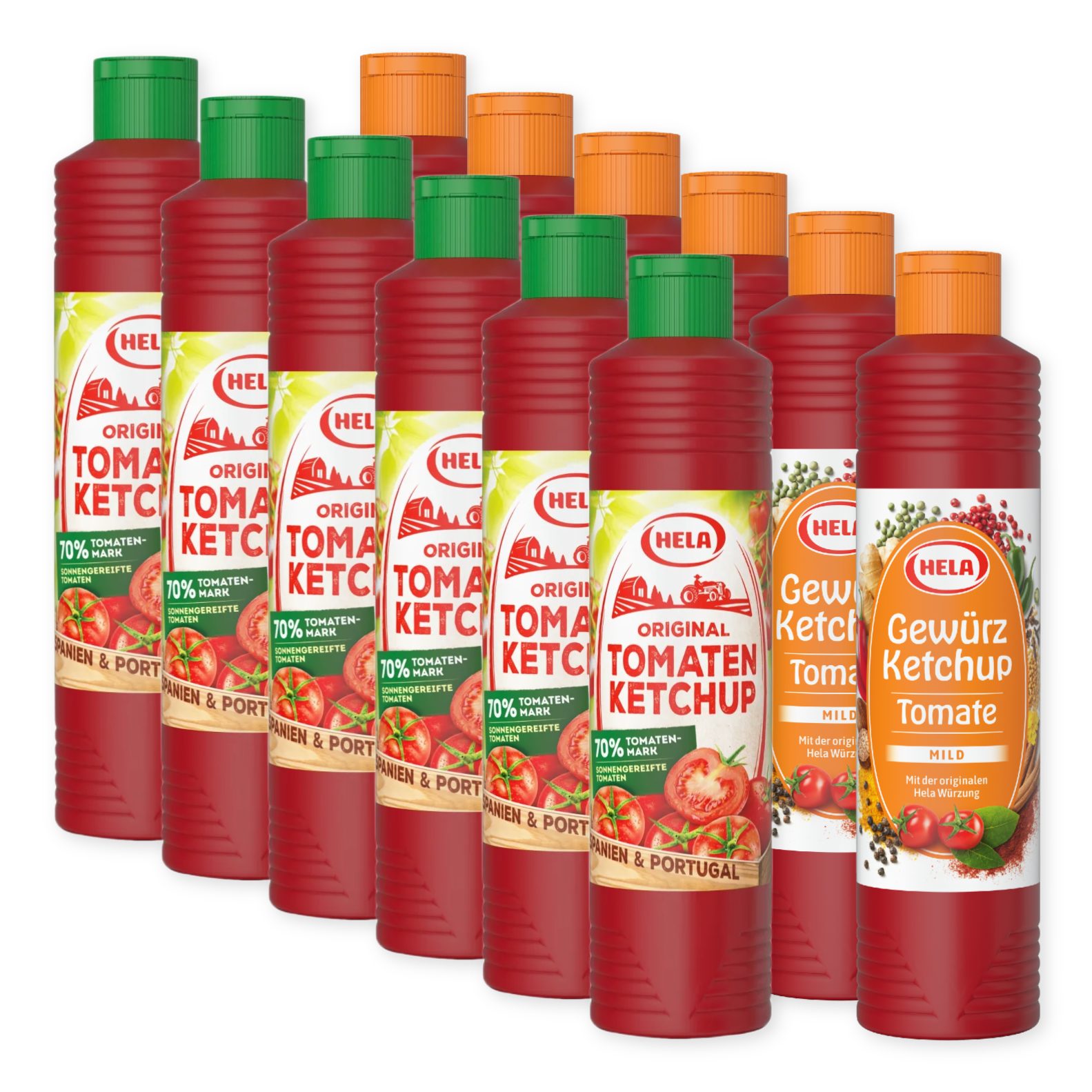 HELA Grillsauce 12x 800ml Ketchup Set 6x Tomate mild 6x Original Bundle Vorrat Imbiss, 0.8 l, 800 ml, 1 St.