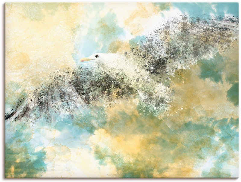 Artland Wandbild Verschwindende Möwe, Vögel (1 St), als Alubild, Outdoorbild, Leinwandbild in verschied. Größen