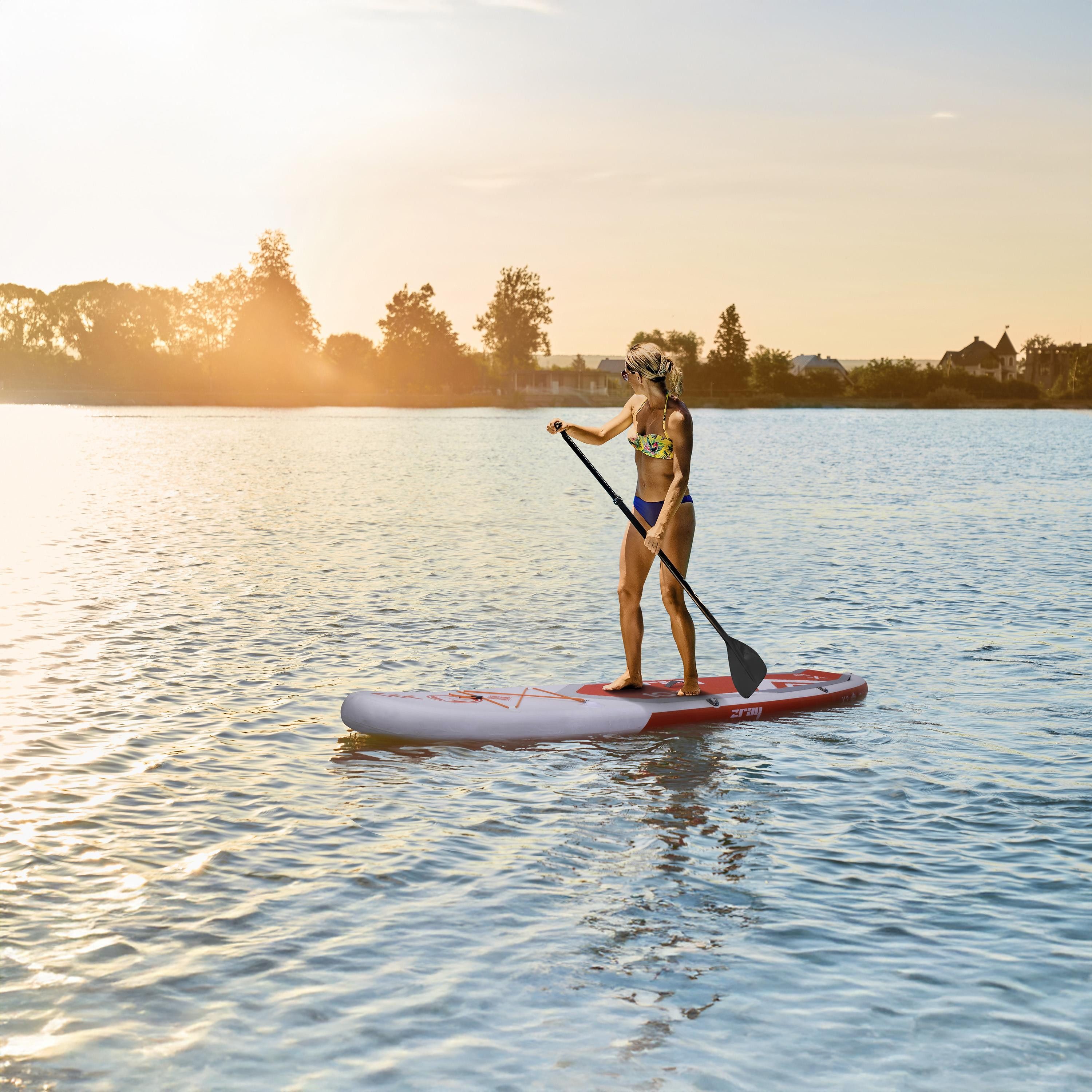 zray Inflatable SUP-Board ZRAY X2 Stand up Paddling Komplettset rot 330x81x15 cm, All Around Advanced, (Starkes Allround-SUP für Familien und Fortgeschrittene, 6 tlg., Stand Up Paddling Board Komplettset), für alle Gewässer geeignet