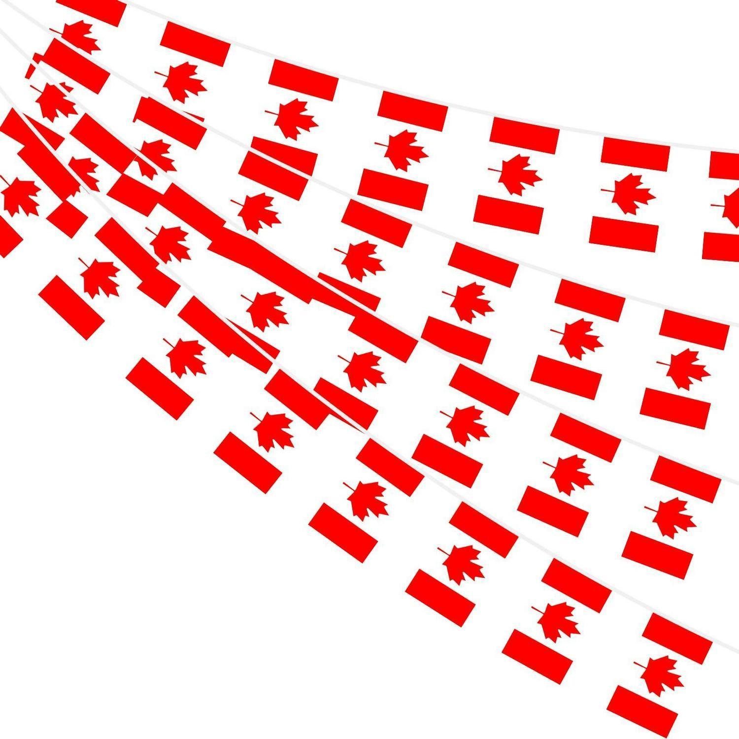 LuxusKollektion Flagge Wimpelkette Kanada 30 Fahnen 14x21cm 10m
