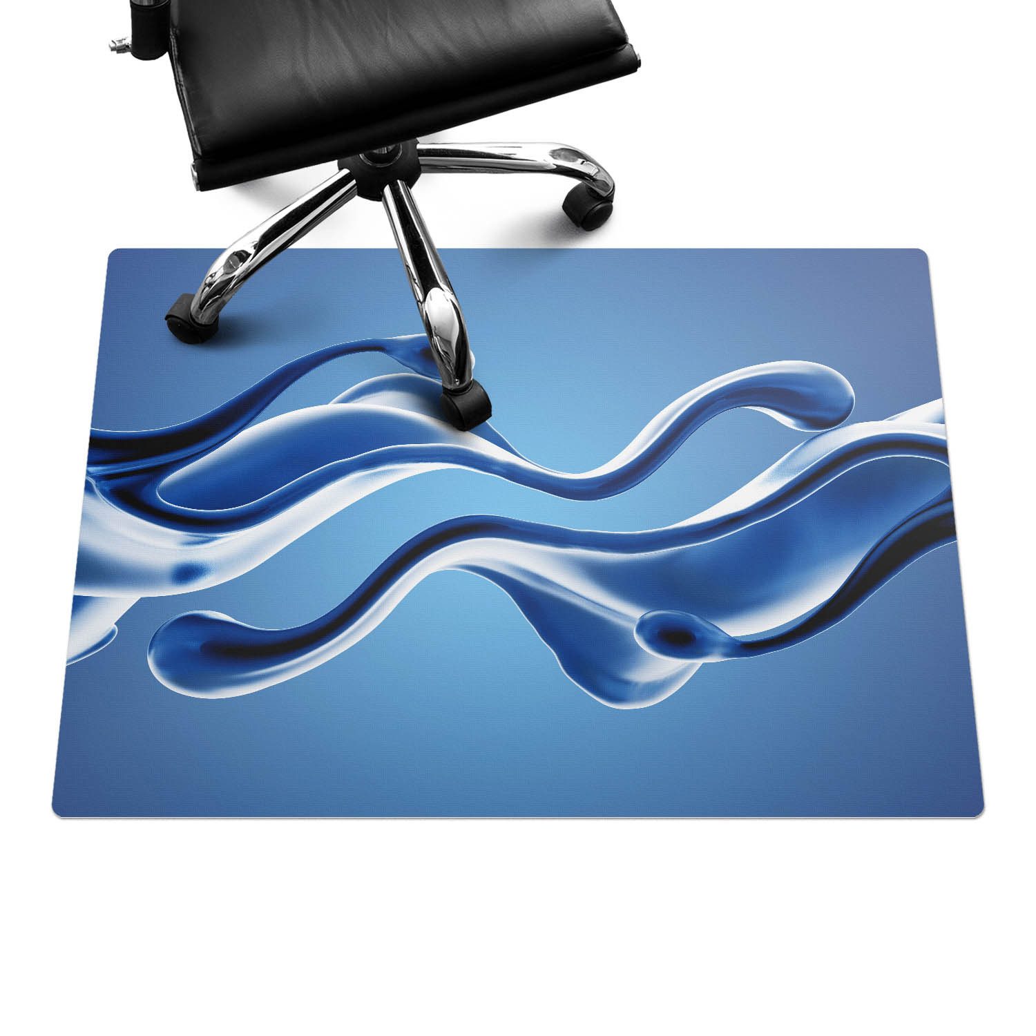 Tulup Bodenschutzmatte Bürostuhl Unterlage Abstrakte Wellen Bodenschutzmatt günstig online kaufen