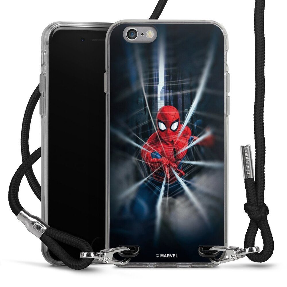 DeinDesign Handyhülle »Marvel Spider-Man Kinofilm Spider-Man Webs In  Action«, Apple iPhone 6 Handykette Hülle mit Band Case zum Umhängen