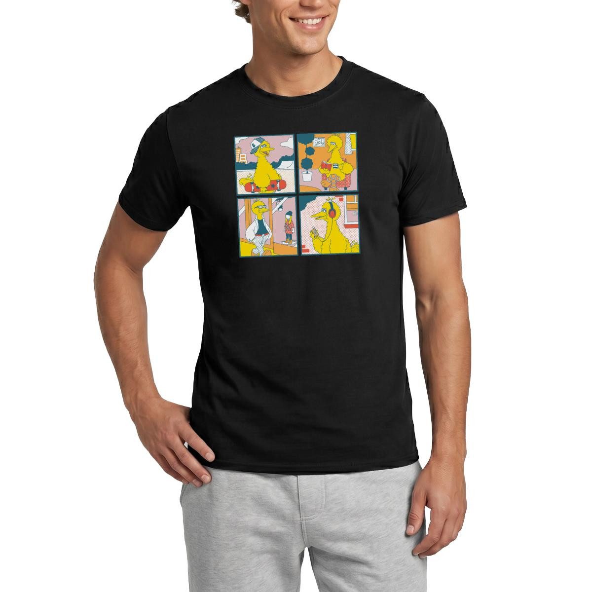 Spreadshirt T-Shirt Sesamstraße Bibo Comic Kacheln Männer T-Shirt (1-tlg)