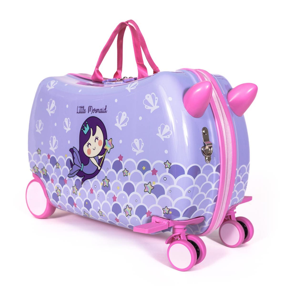 MILK&MOO Handgepäck-Trolley MILK&MOO Fahrbare Kinderkoffer Kleine Meerjungfrau-Muster