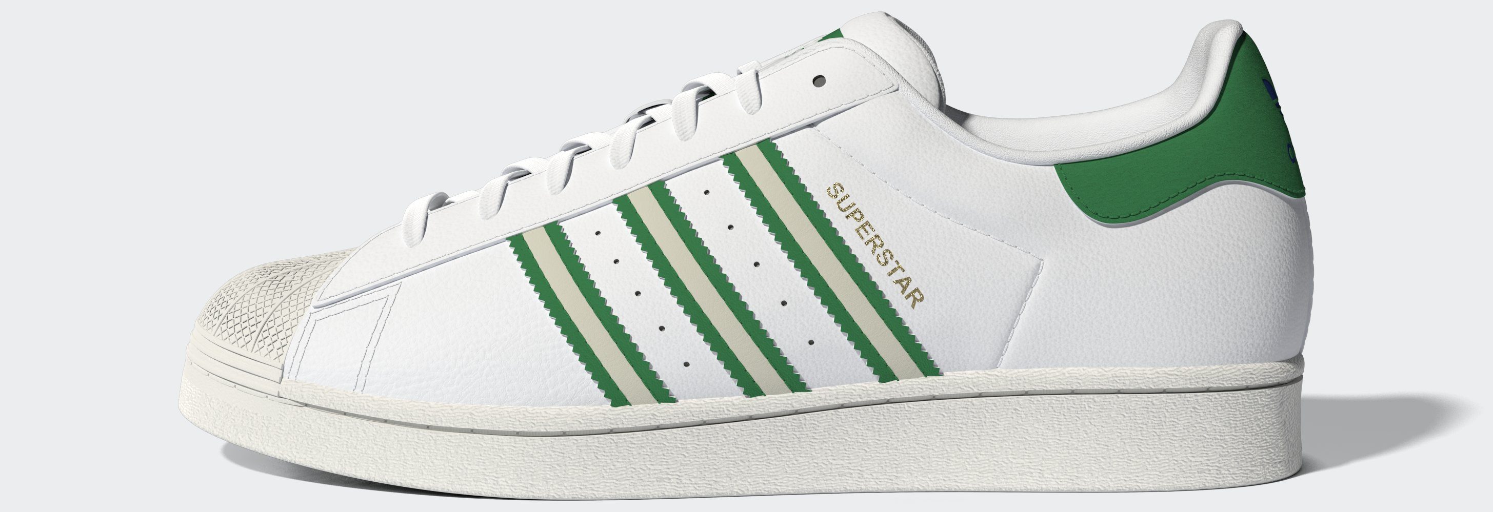 Sneaker adidas Originals weiß-grün SUPERSTAR