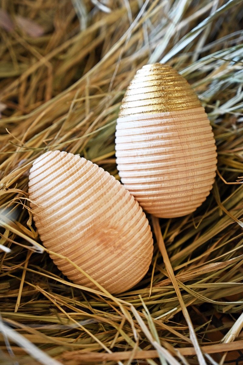 Demi Art Zirbenkissen Zirben-Ei - VOLL LINIERT - natur, gold