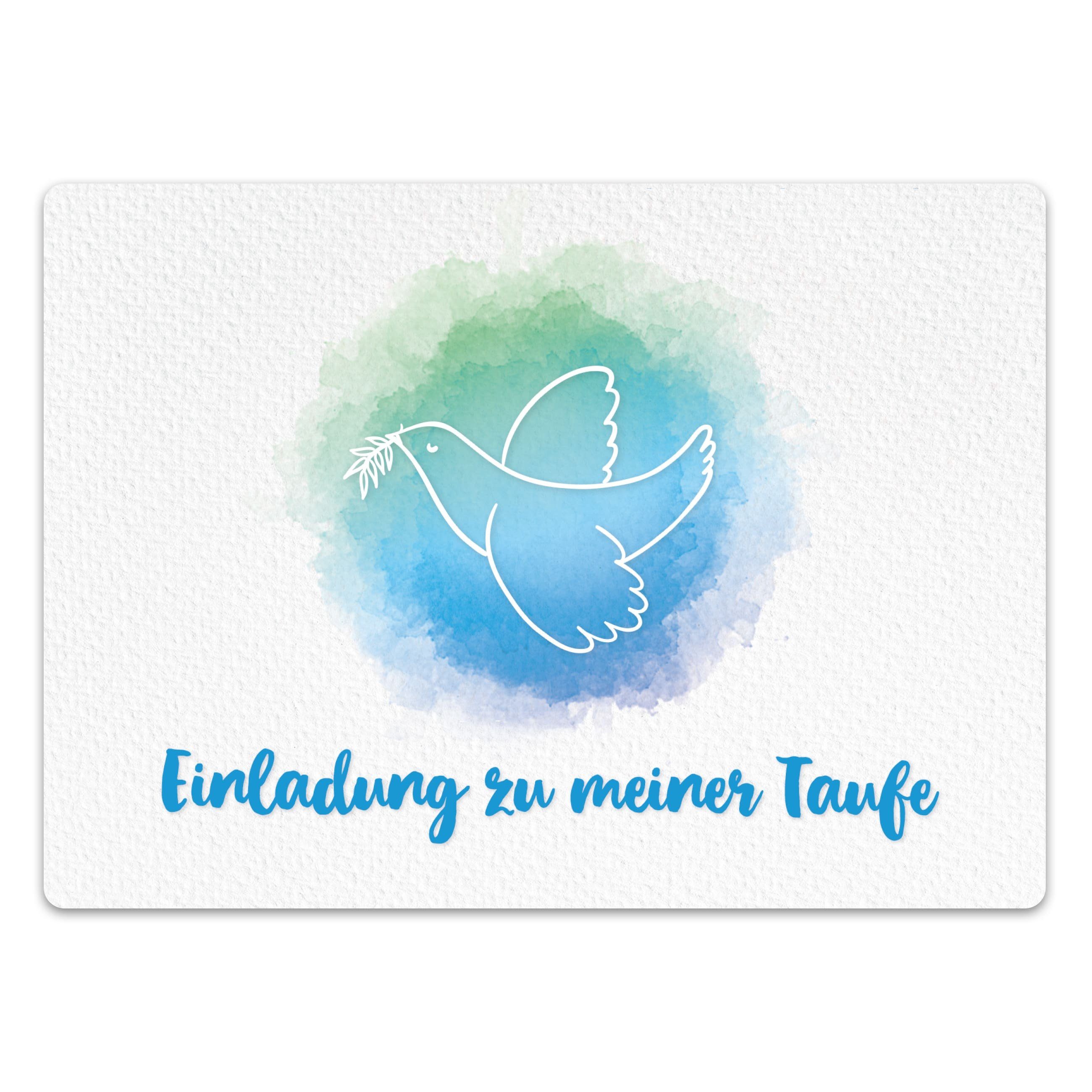 PAPIERDRACHEN Einladungskarten 12 Einladungskarten zur Taufe - Einladung zur Heiligen Taufe, für Mädchen und Jungen