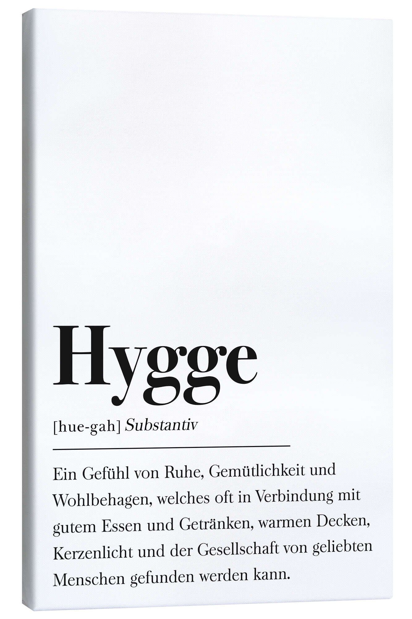 Posterlounge Leinwandbild aemmi, Hygge Definition, Wohnzimmer günstig online kaufen