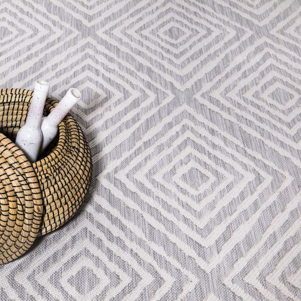 Läufer Outdoor, auch in 5 Carpet Form UV-beständig, mm, Höhe: Flachgewebe, City, quadratischer rechteckig, erhältlich
