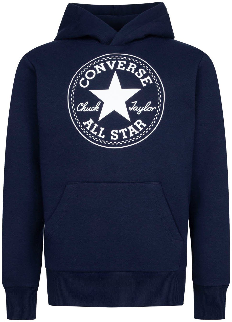 Converse Kapuzensweatshirt für Kinder mit farblich passender Fütterung, in bedruckter oder unifarbener Optik – Bild 2 von 5