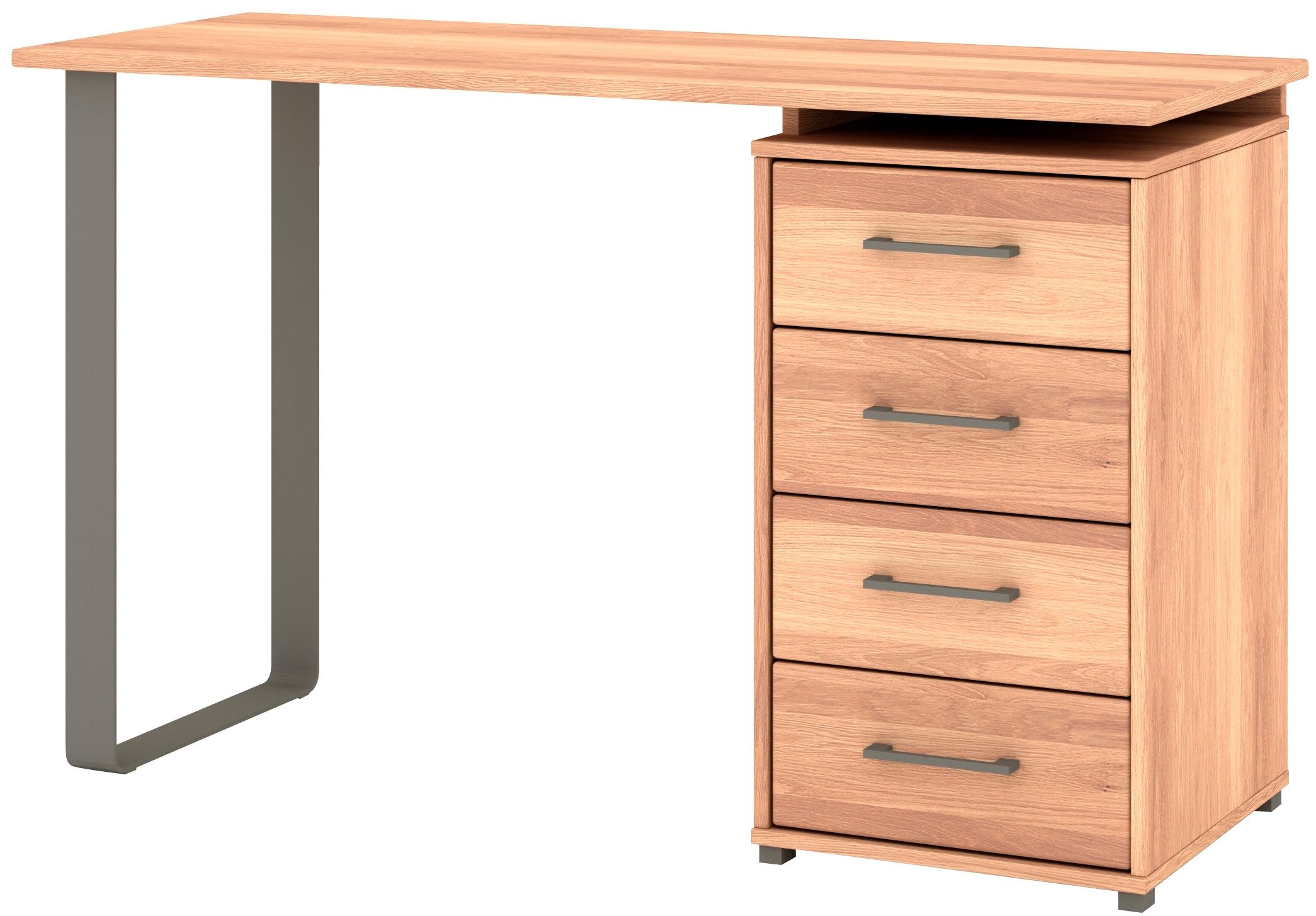 Musterring Schminktisch Sorrent, Frisiertisch, Schreibtisch, Kosmetiktisch, teilmassiv Eiche (mit Schubladen, beidseitig montierbar, 125x75x47 cm)