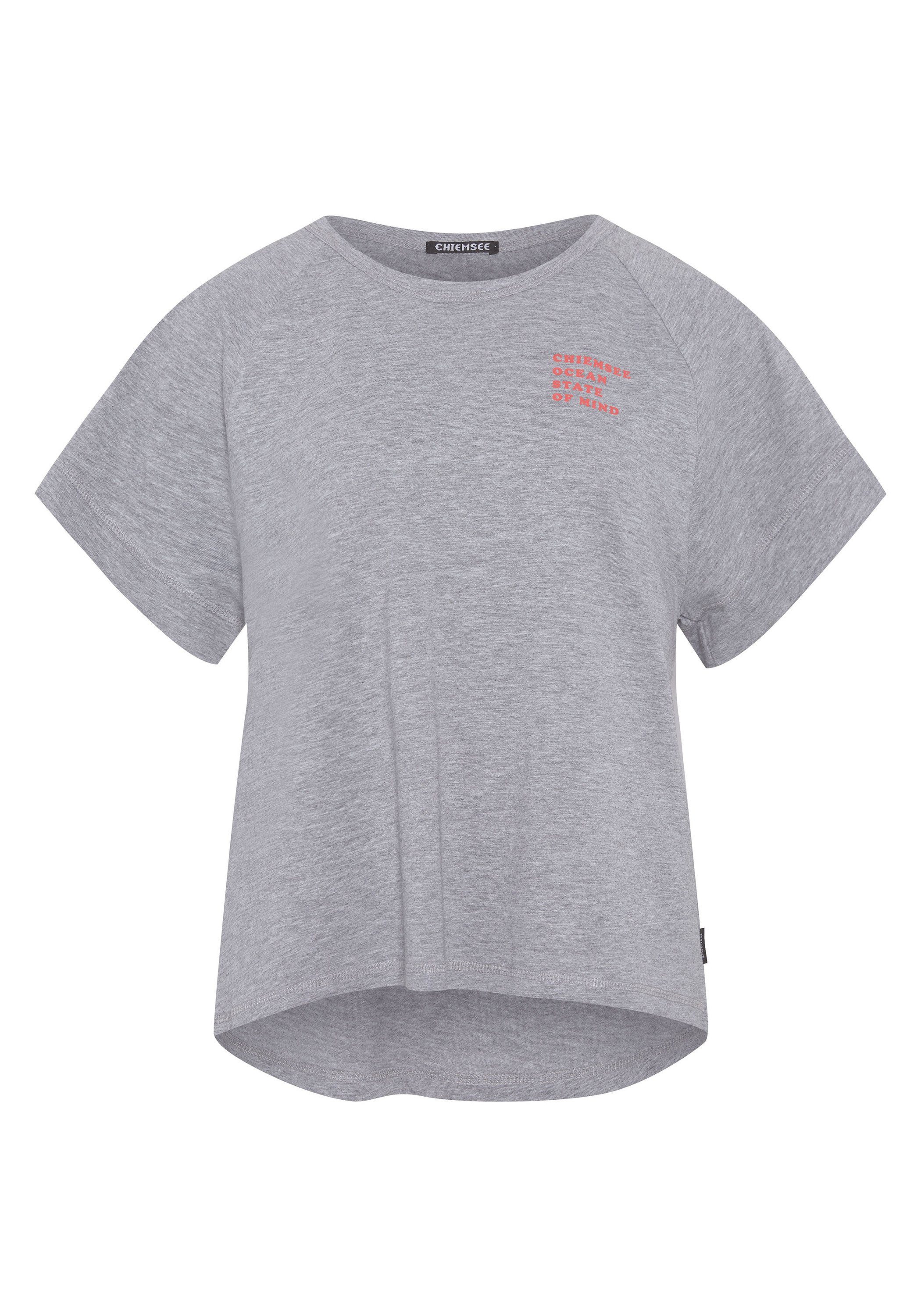 Chiemsee Print-Shirt Shirt in Vintage-Optik Neutral Melange 1 Gray 17-4402M