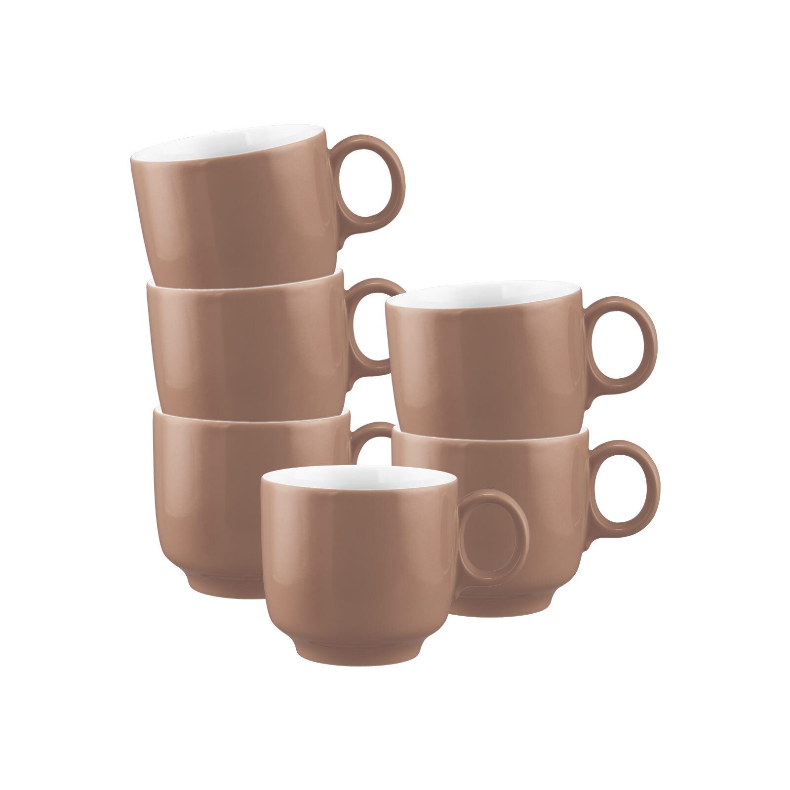 Seltmann Weiden Cappuccinotasse Sento Home Pure Colors Cappuccinotassen 300 ml, 6-tlg., Porzellan