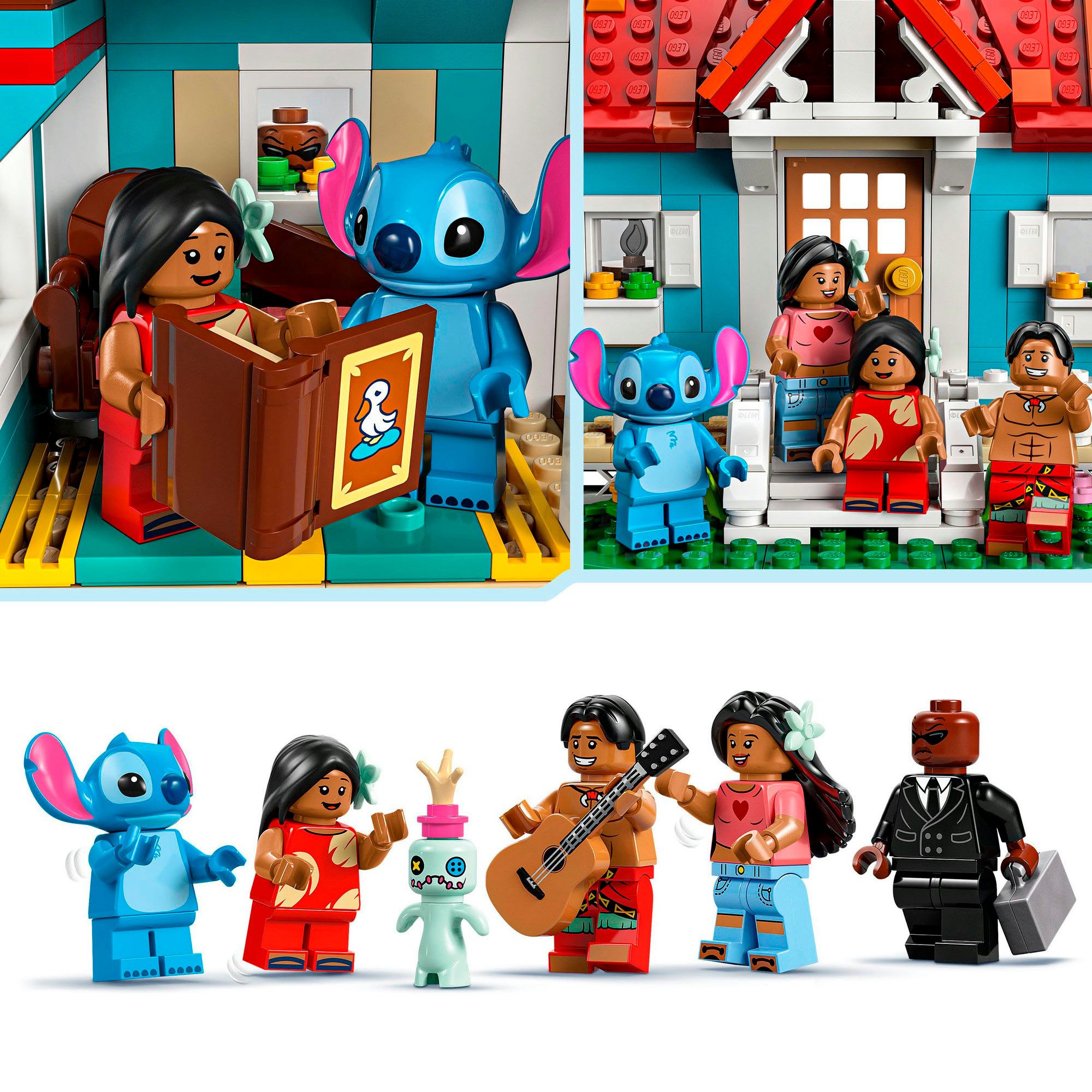 LEGO® Das Strandhaus aus „Lilo und Stitch“ (43268), LEGO Disney Classic Konstruktionsspielsteine, (834 St), Made in Europe – Bild 5 von 5