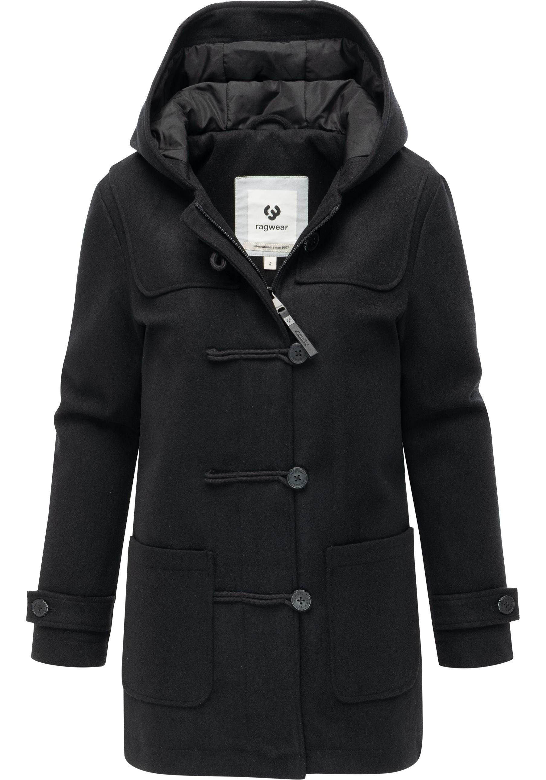 Ragwear Wintermantel Duffina YOUMODO warmer Mantel mit Knopfleiste