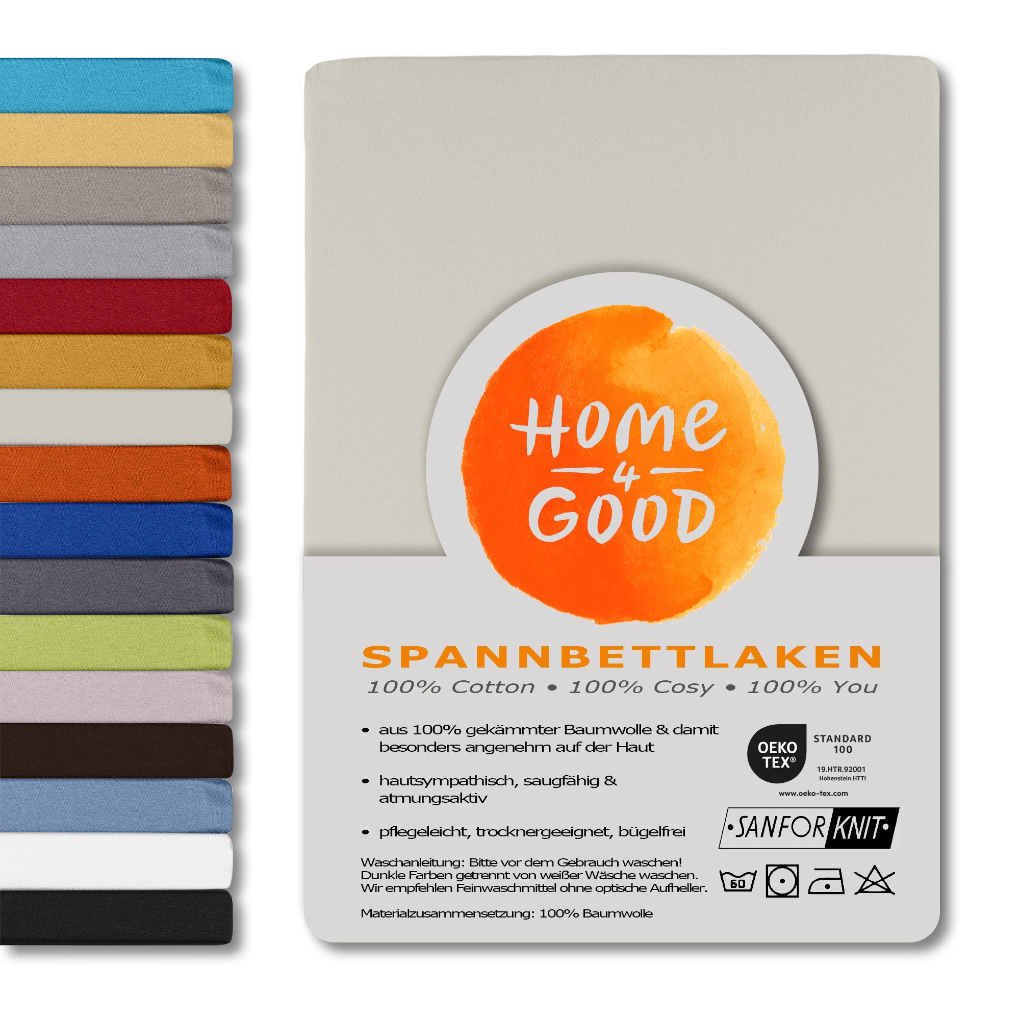 home4good Spannbettlaken viele Größen, viele Farben, günstig online kaufen