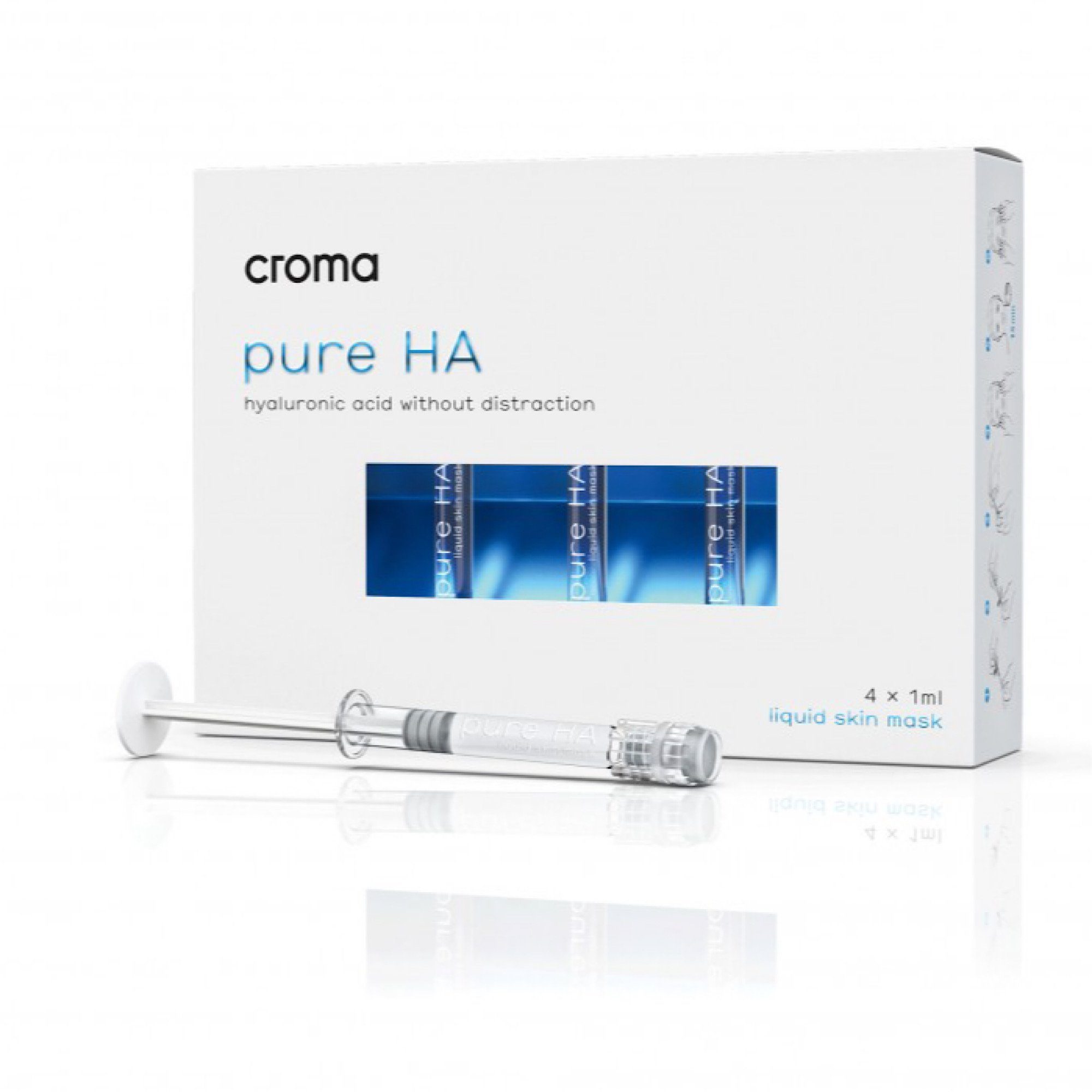 Croma Gesichtsmaske Croma pure HA® 4 x 1ml, Flüssige Gesichtsmaske, 1-tlg.