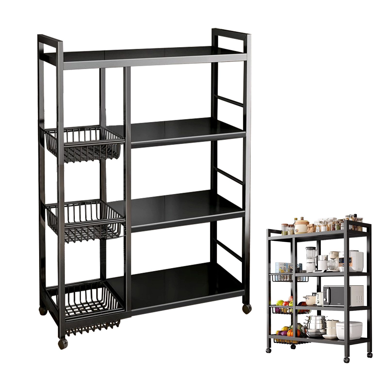 TWSOUL Standregal Küchenregal, Bewegliches Metallregal, 200 günstig online kaufen