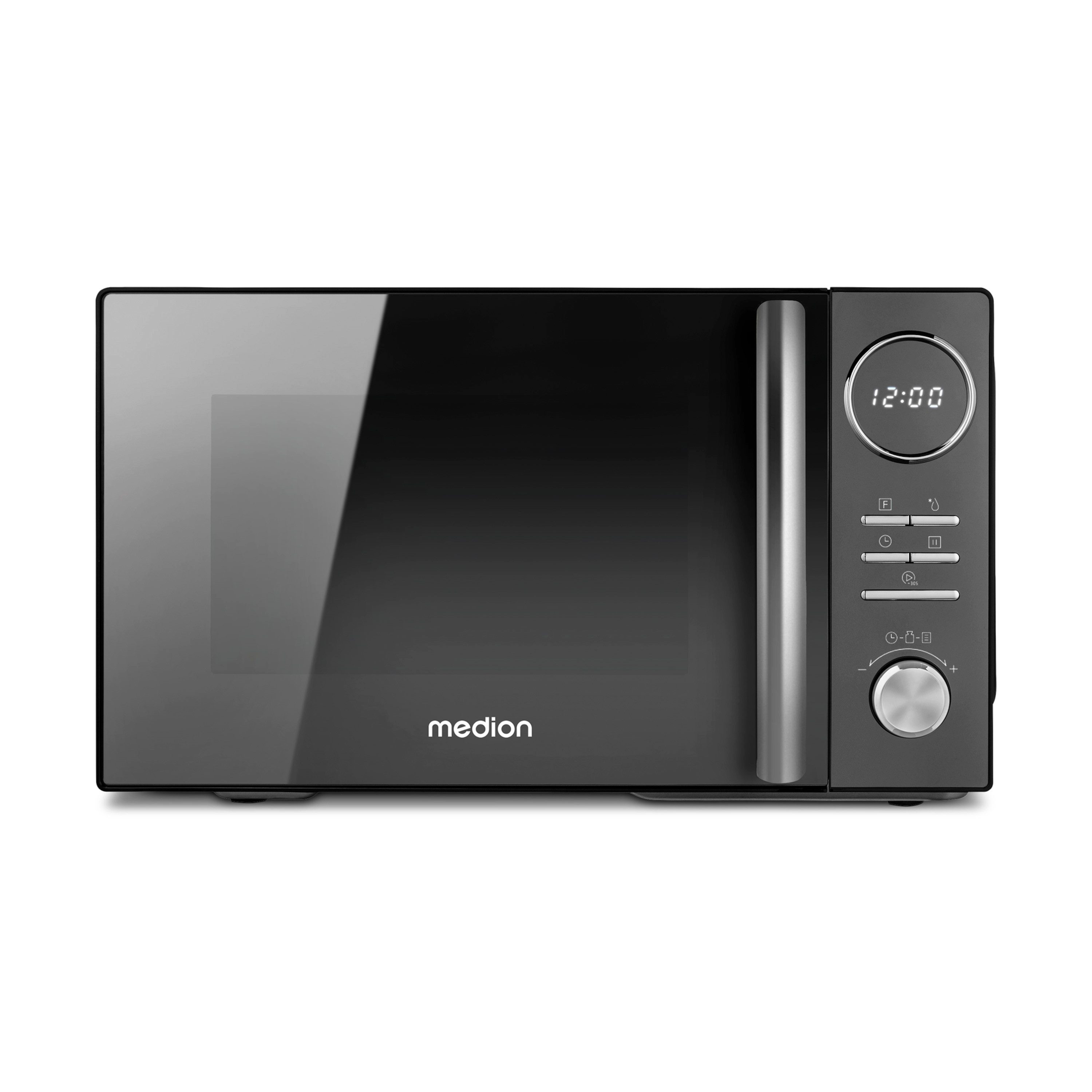 Medion® Mikrowelle MD11493, Mikrowelle, Grill und Heißluft, 23 l, 900 W, 1.000 W Grill, 1.680 W Heißluft, 10 Autoprogramme, schwarz