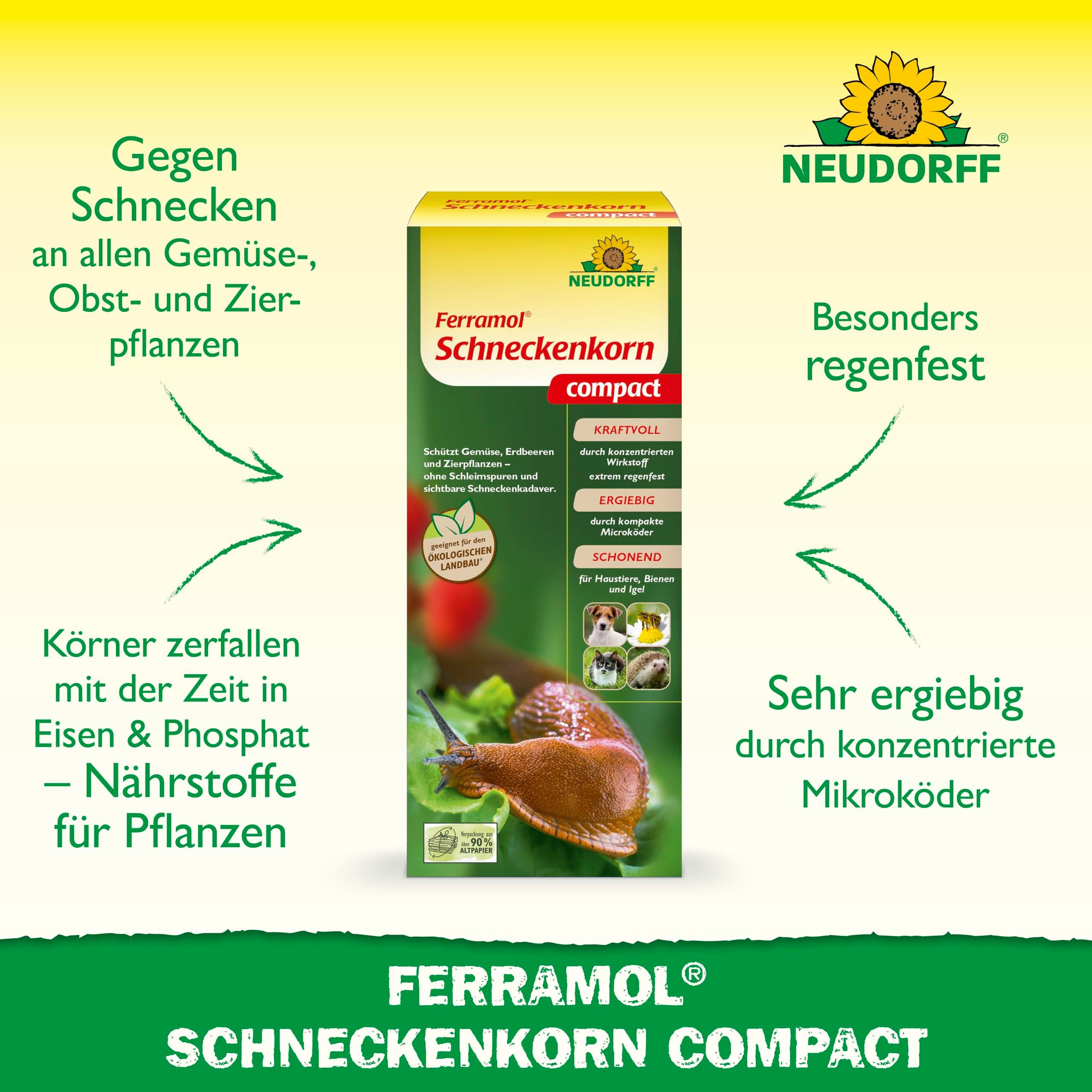 Neudorff Pflanzenstärkungsmittel Ferramol Schneckenkorn compact 700g günstig online kaufen