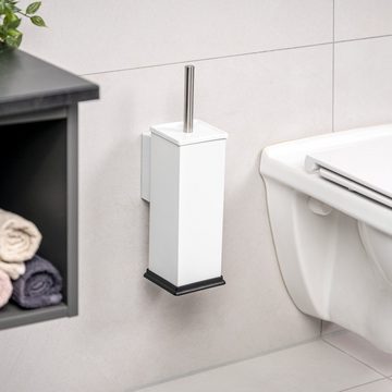bremermann WC-Reinigungsbürste WC-Garnitur inkl. Wandhalterung, eckig, Badezimmer, (Komplett-Set), inkl. Wandhalterung