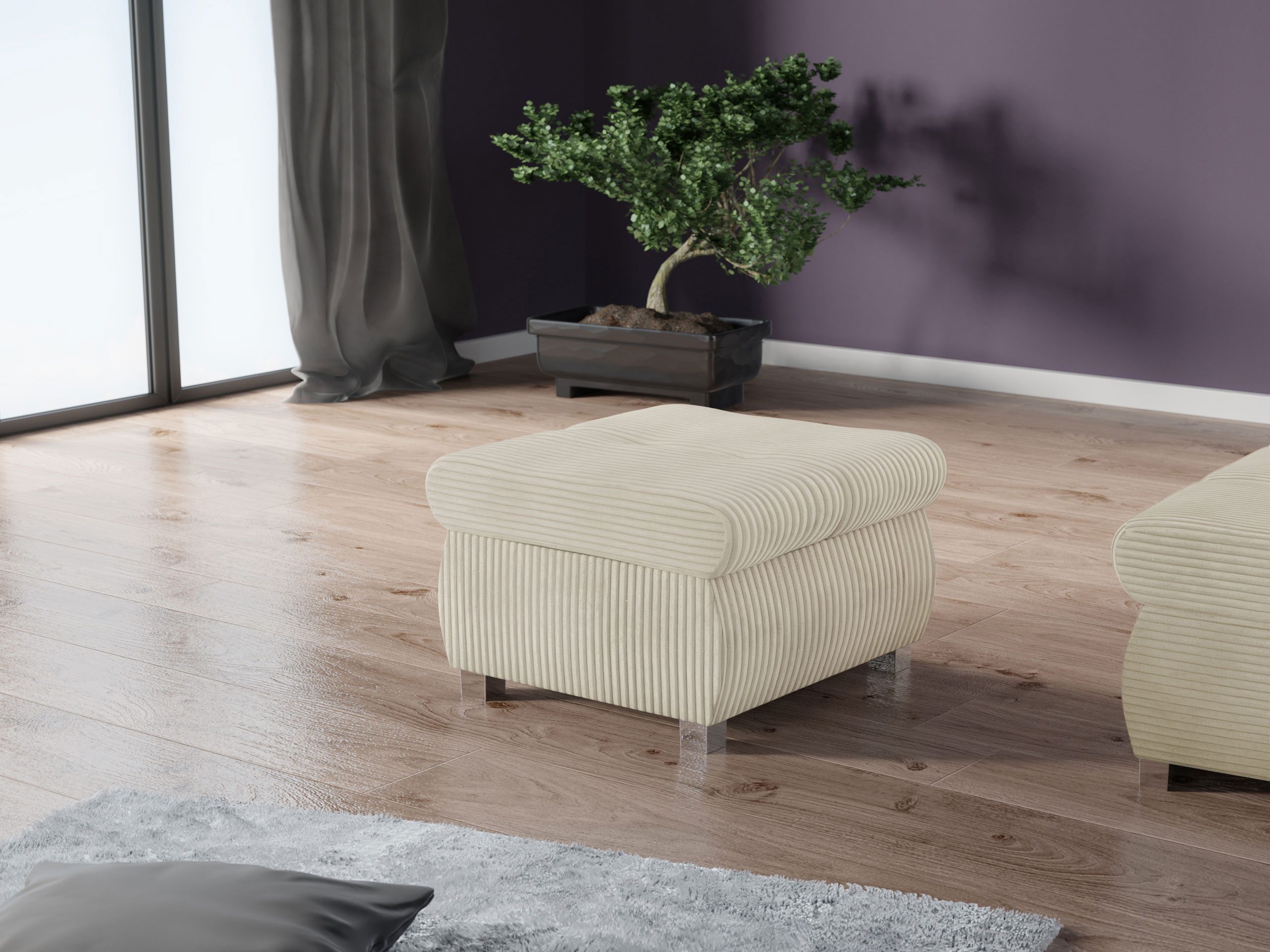 MIRJAN24 Polsterhocker Orkan Klein, Holzkonstruktion, 60x60x39 günstig online kaufen