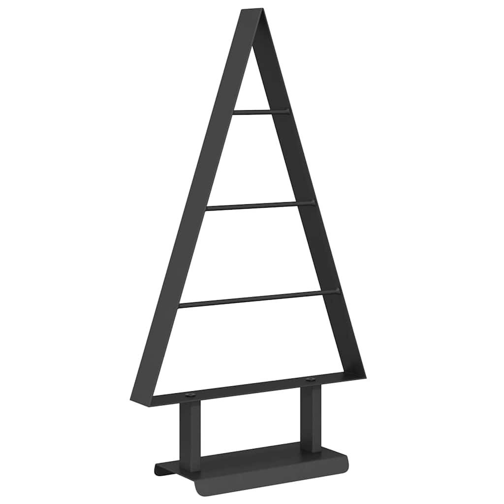 vidaXL Künstlicher Weihnachtsbaum Metall Weihnachtsbaum mit Ständer Schwarz 60 cm Stahl