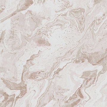 Erismann Vliestapete Stein Optik Marmor Rosa Weiß Kupfer Metallic 10318-13 Evolution