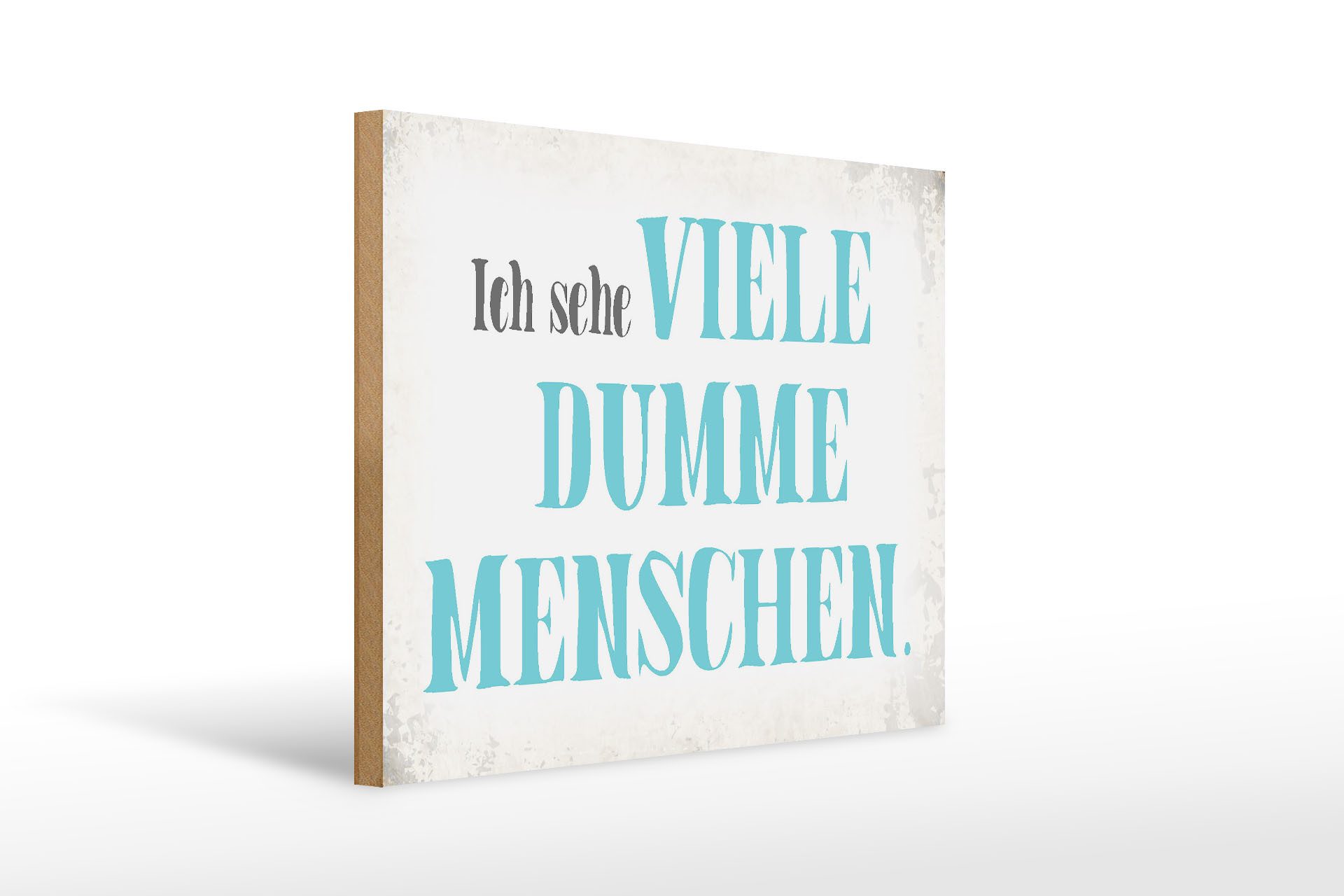 Femer GmbH Holzbild Spruch 40x30cm ich sehe viele dumme Menschen