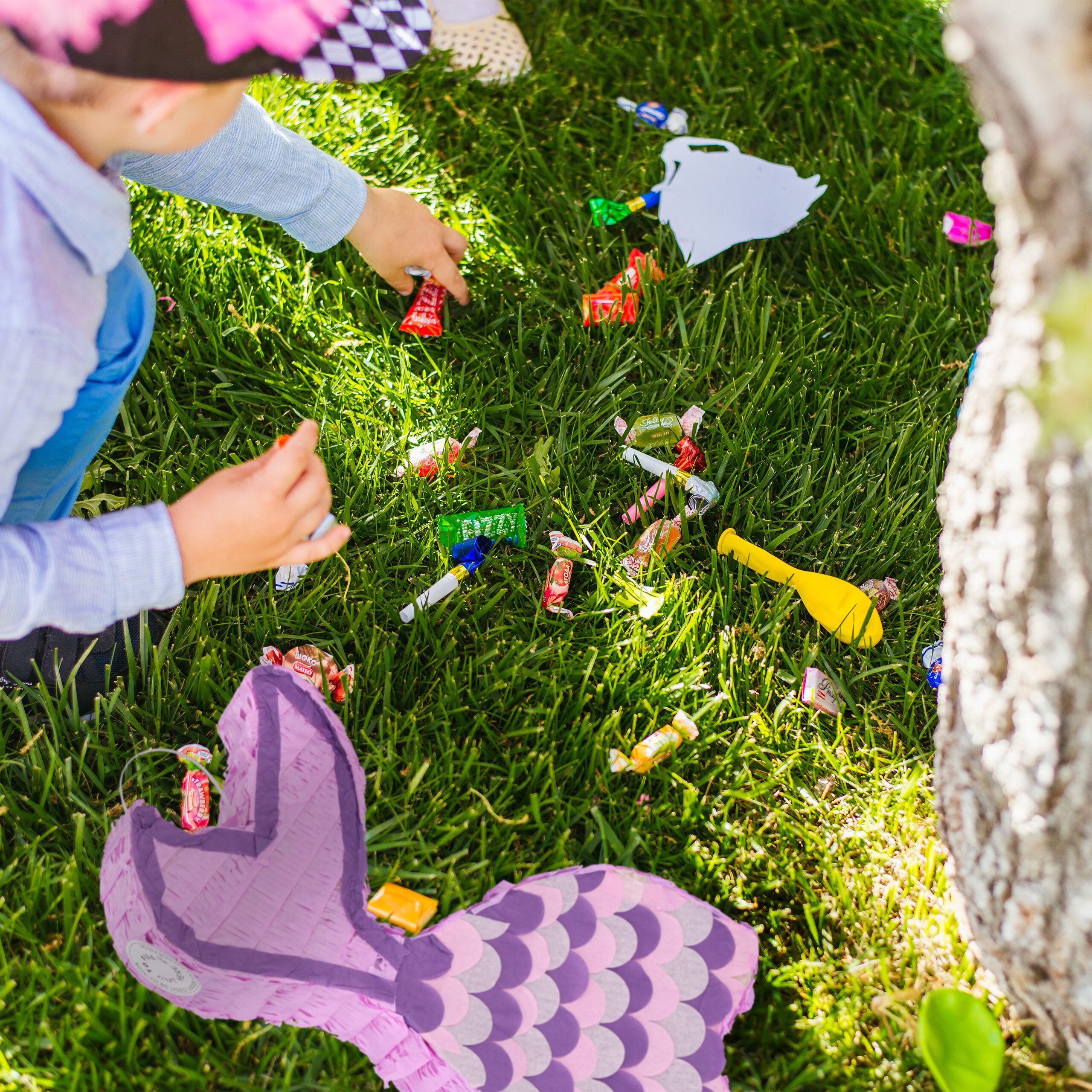 relaxdays Pinata Meerjungfrau mit Stab und Maske