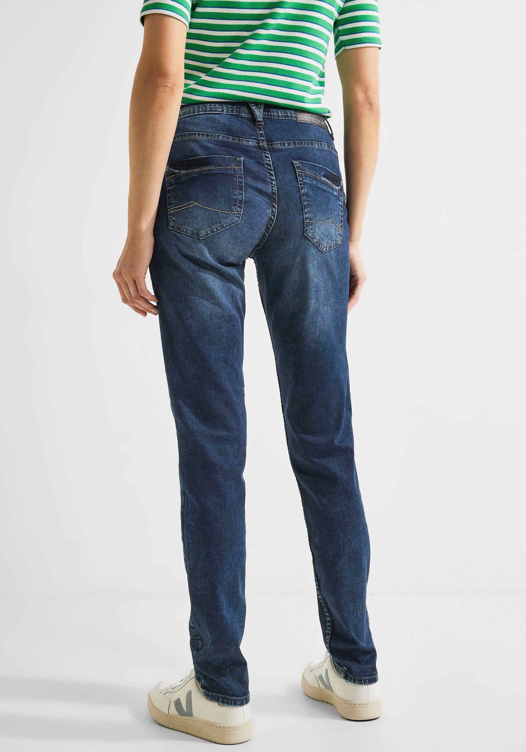 Loose-fit-Jeans Style mit Beinen fit im Cecil Scarlett, Loose und Leibhöhe normaler schmalen