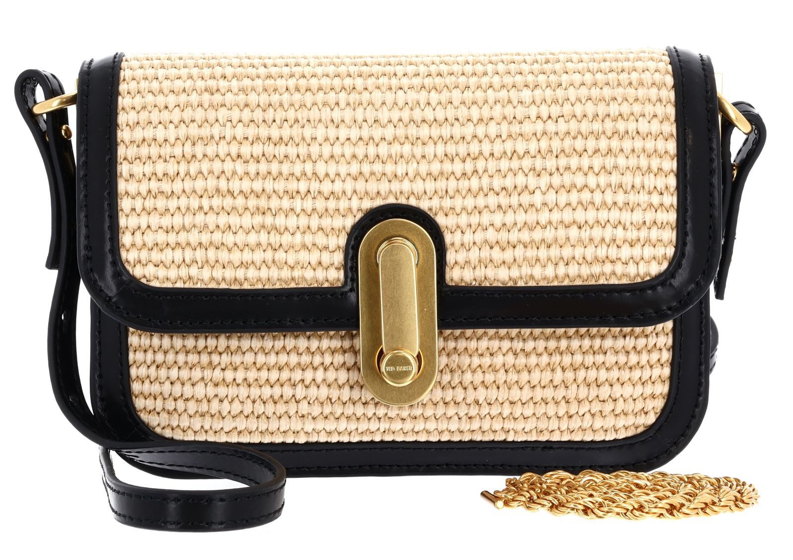 Ted Baker Umhängetasche Twist Lock Detail Raffia Crossbody Bag