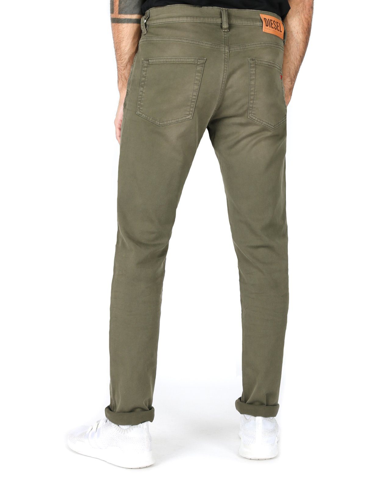 Stretch D-Strukt Jogg Jeans - Slim-fit-Jeans Diesel 0670M Armeegrün